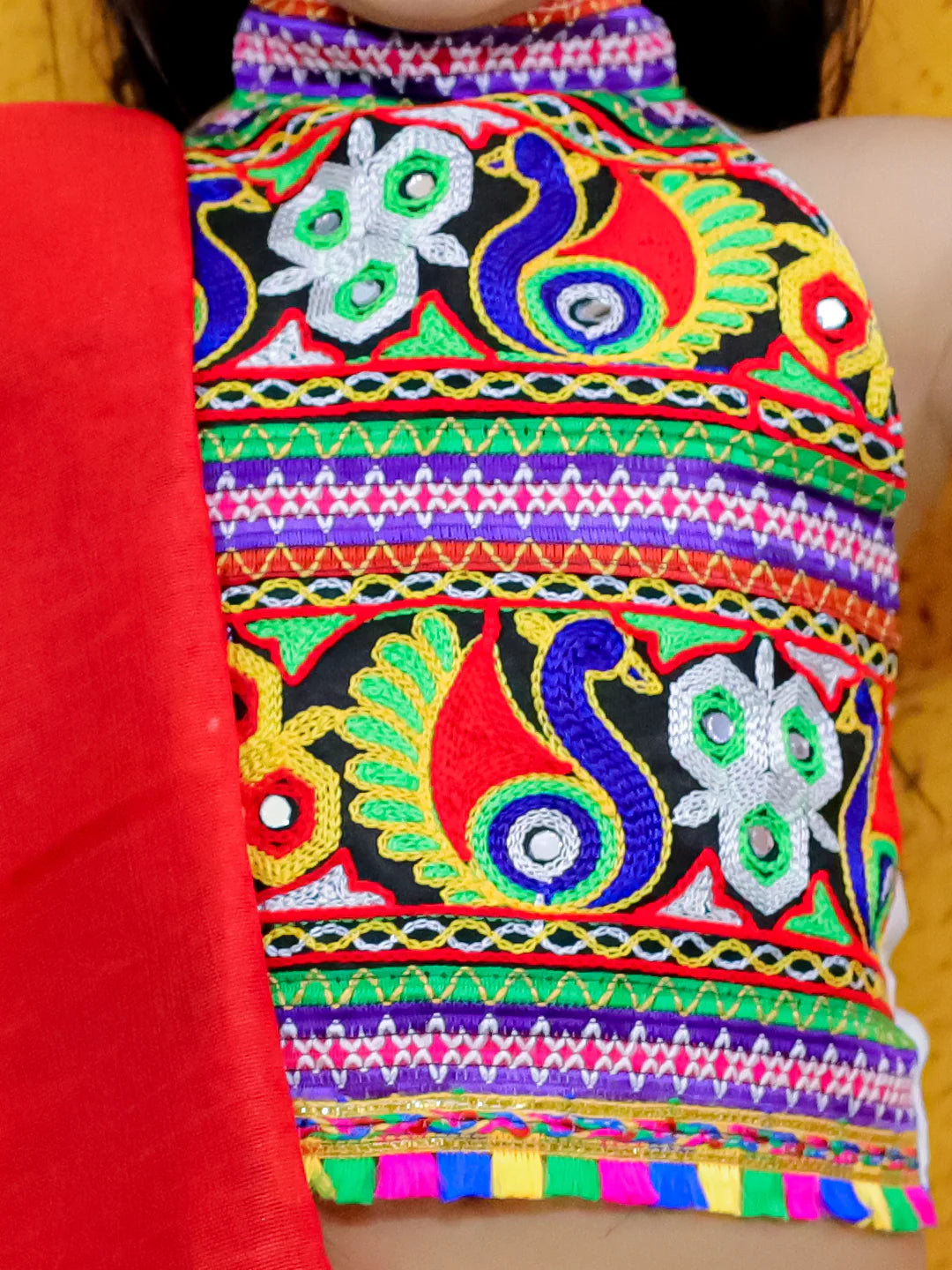 Embroidered Kedia Dhoti Cap Set for Boys with Embroidered Lehenga Halter Neck Choli Dupatta Set for Girls