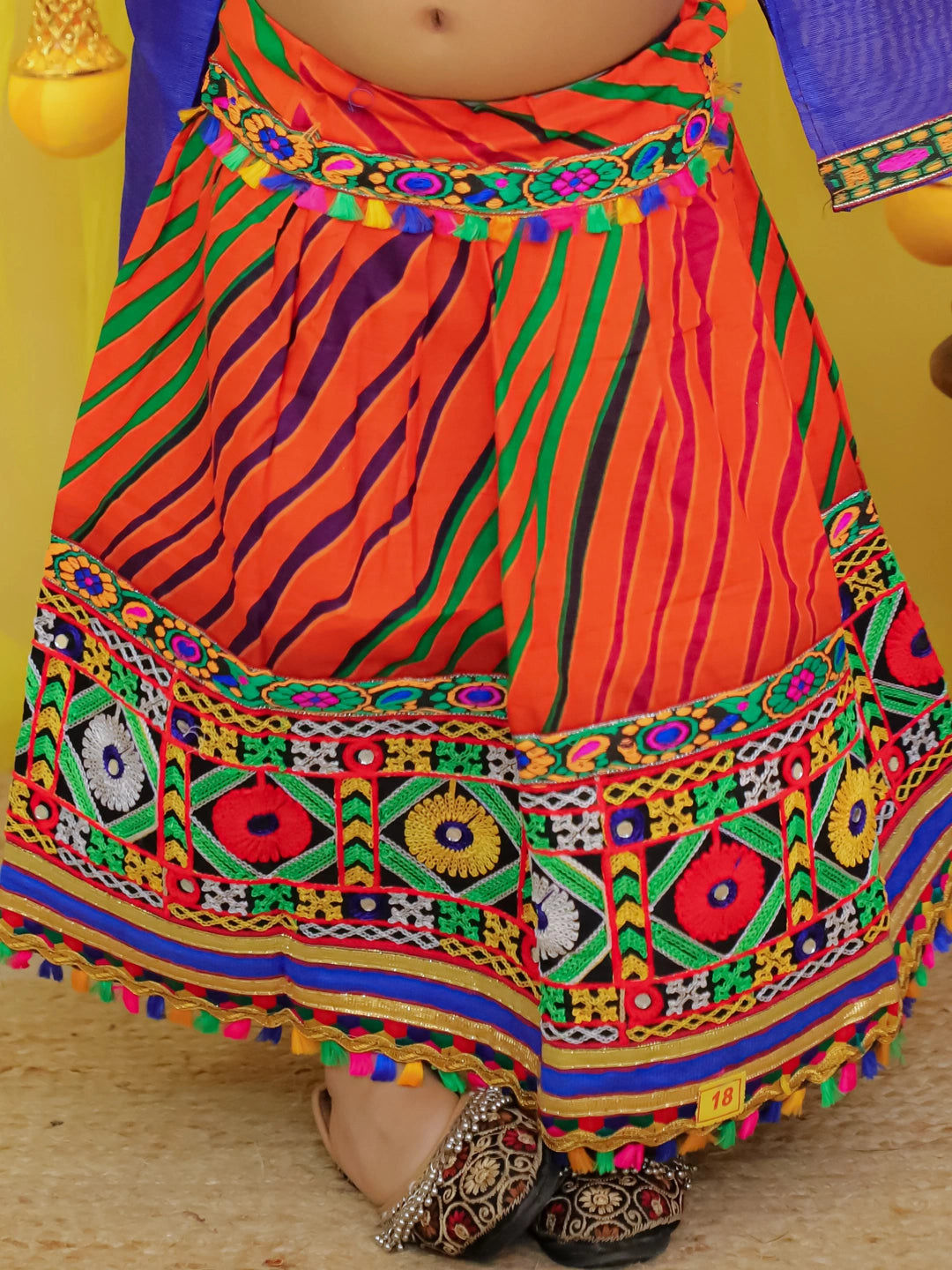BownBee Pure Cotton Embroidered Navratri Chaniya Choli & Dupatta set For Girls