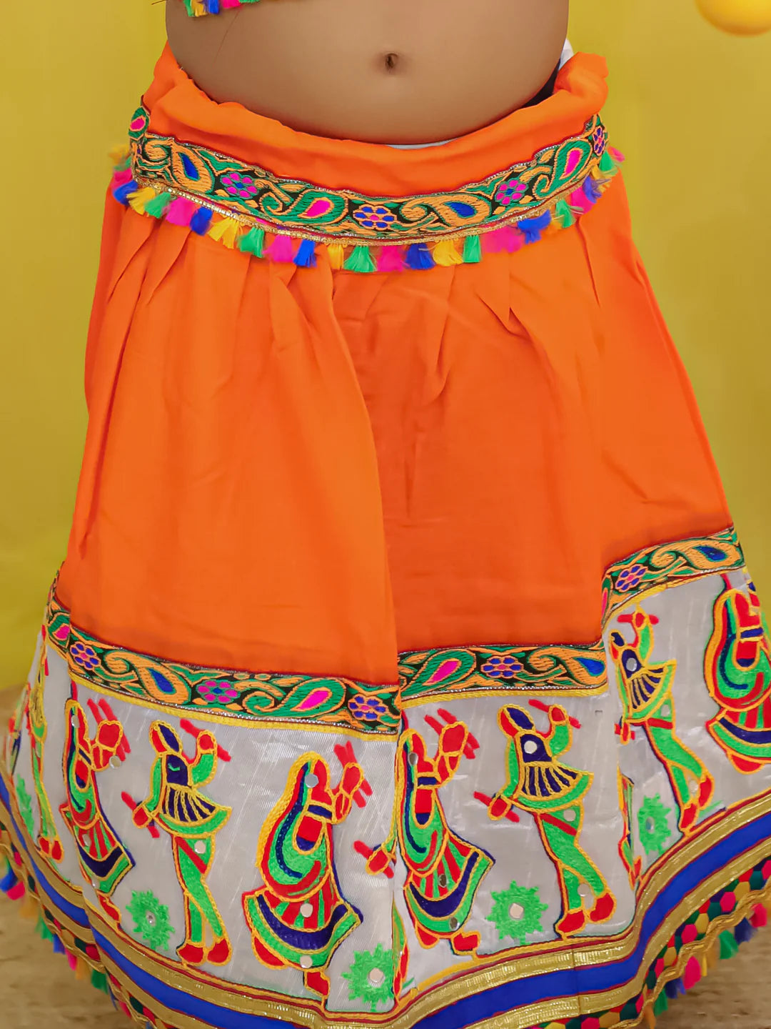 BownBee  Pure Cotton Embroidered Navratri Chaniya Choli & Dupatta set For Girls