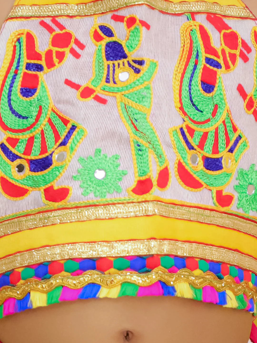 BownBee  Pure Cotton Embroidered Navratri Chaniya Choli & Dupatta set For Girls