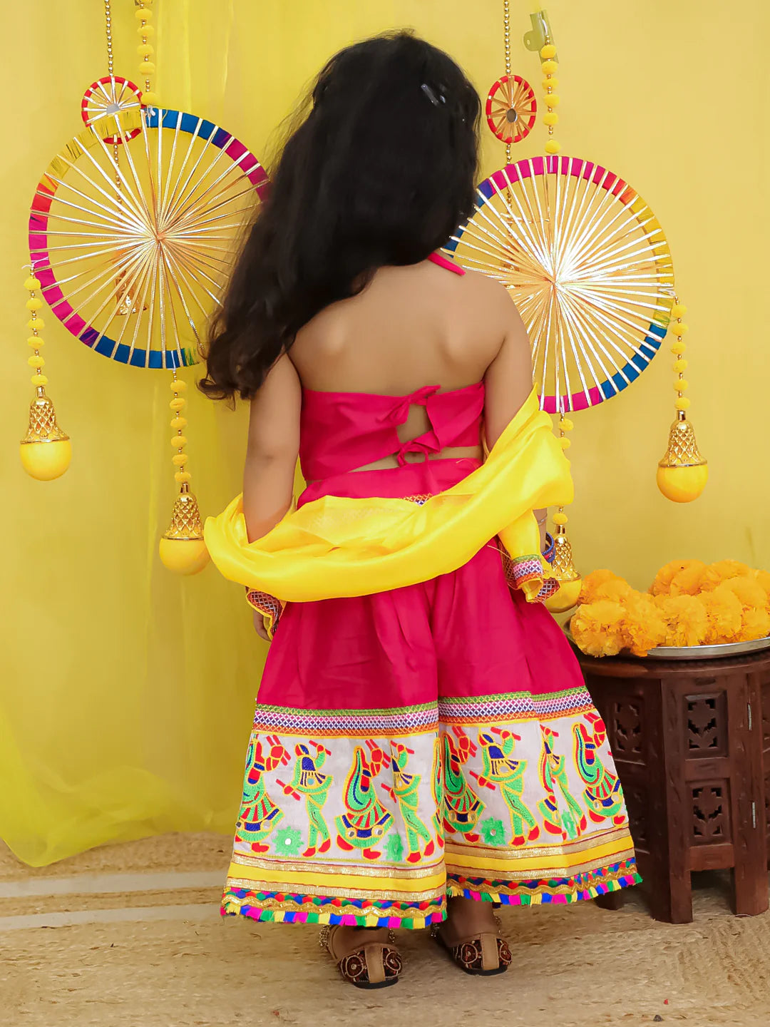 BownBee  Pure Cotton Embroidered Navratri Chaniya Choli & Dupatta set For Girls
