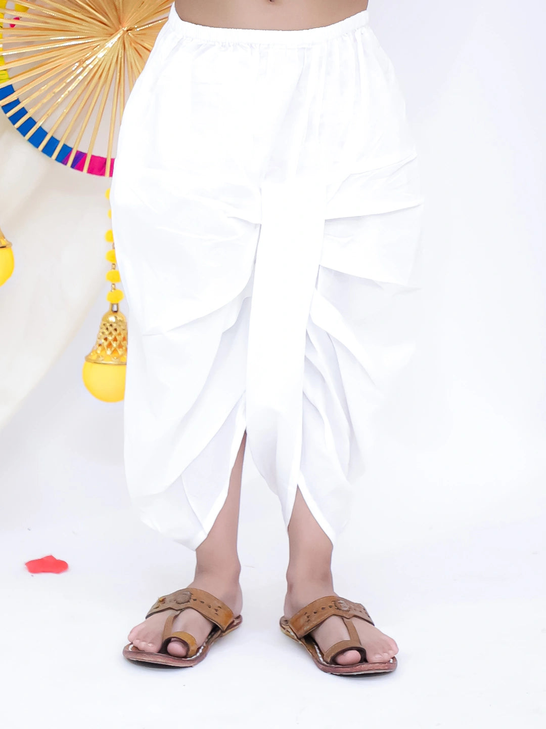 BownBee Festive Angrakha Style Dhoti Kurta Set For Boys