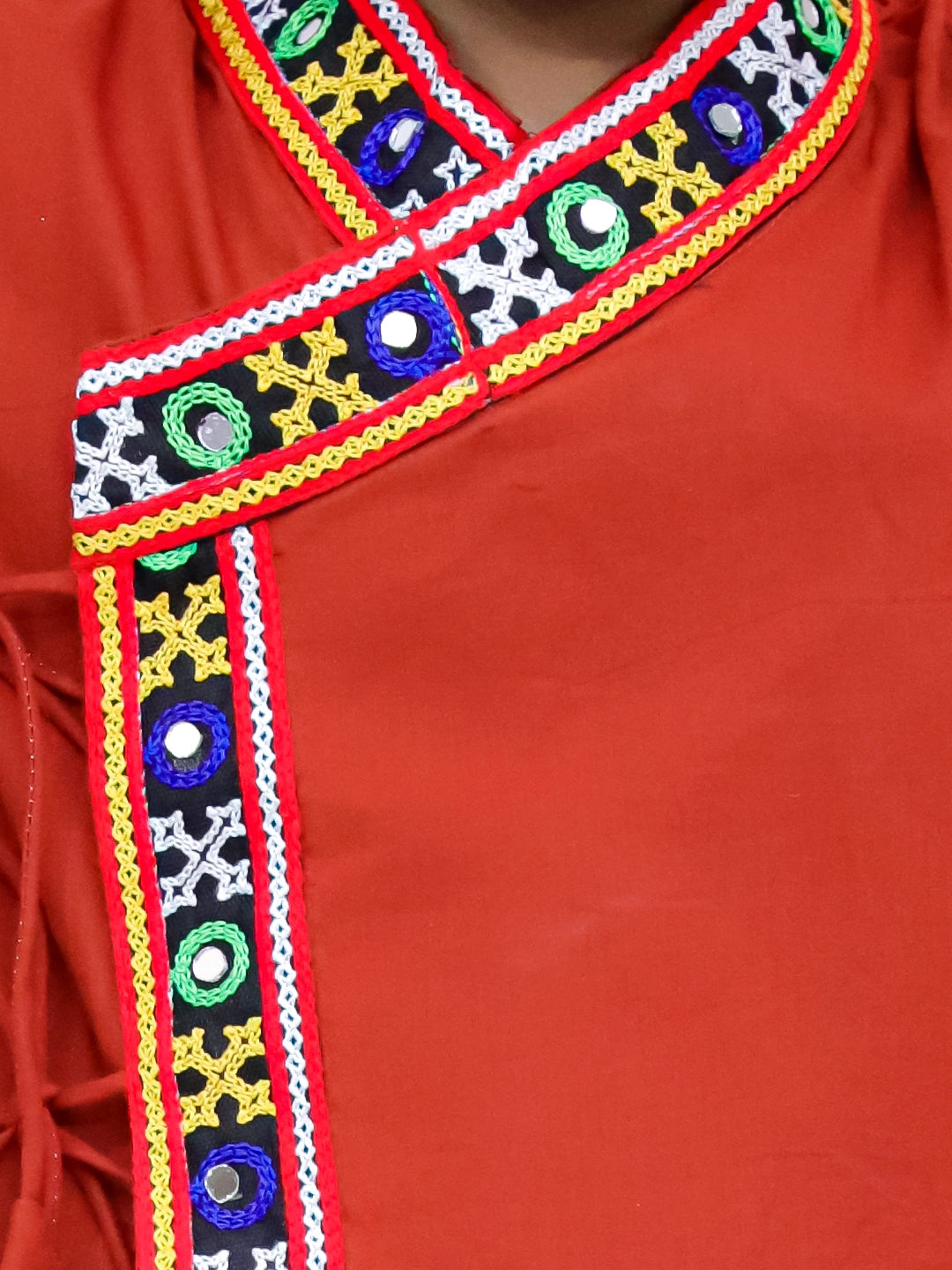 BownBee Festive Angrakha Style Dhoti Kurta Set For Boys