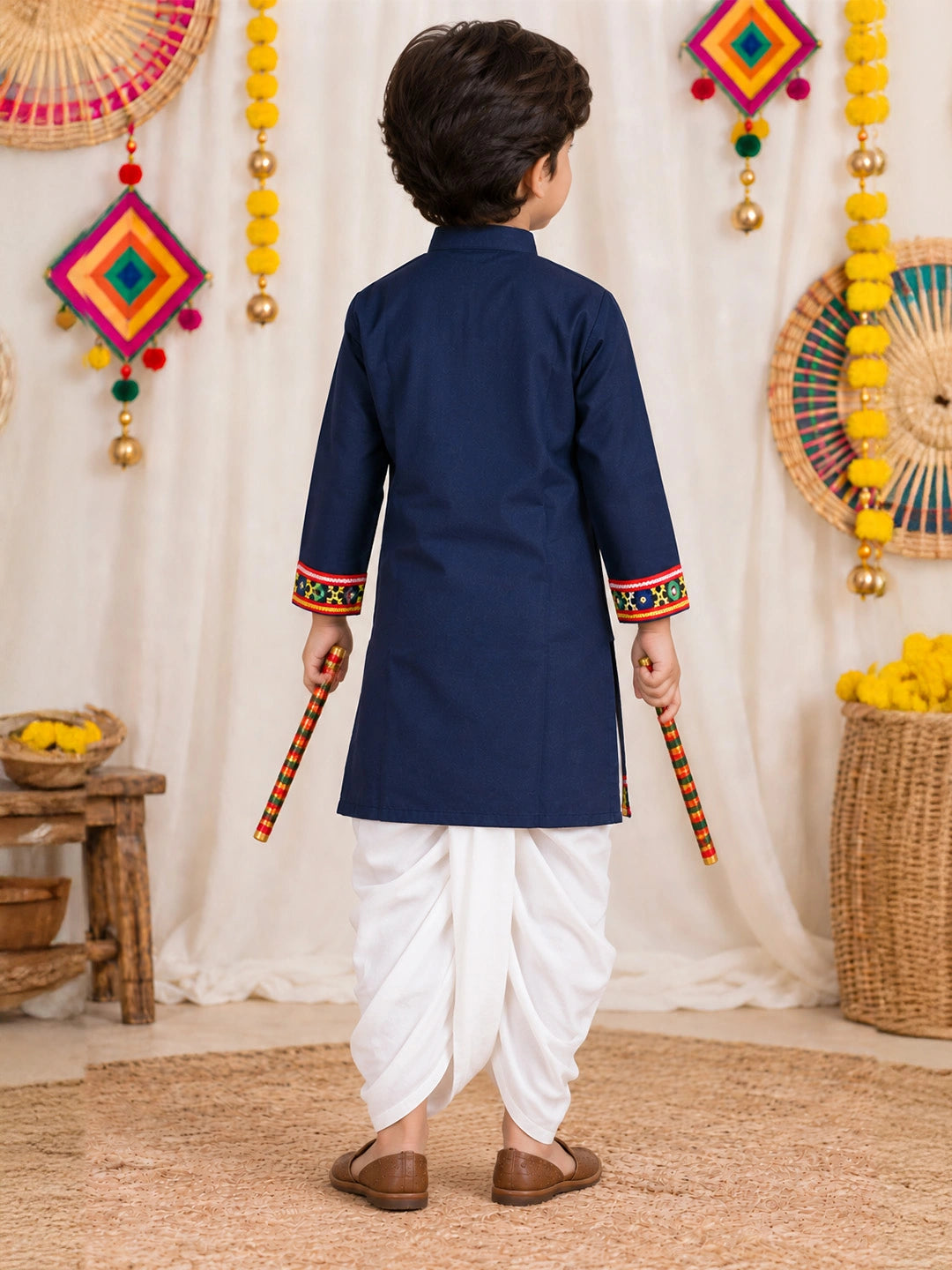 BownBee Festive Dhoti Kurta Set For Boys