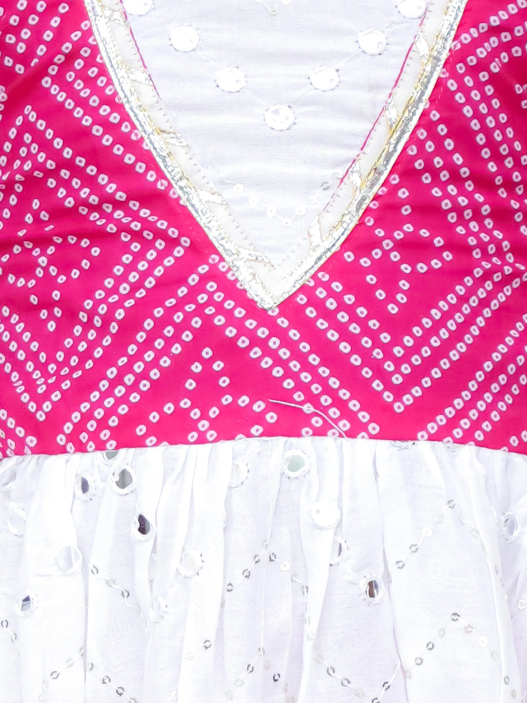 Bownbee Mirror Work Halter Top With Dhoti Set For Girls