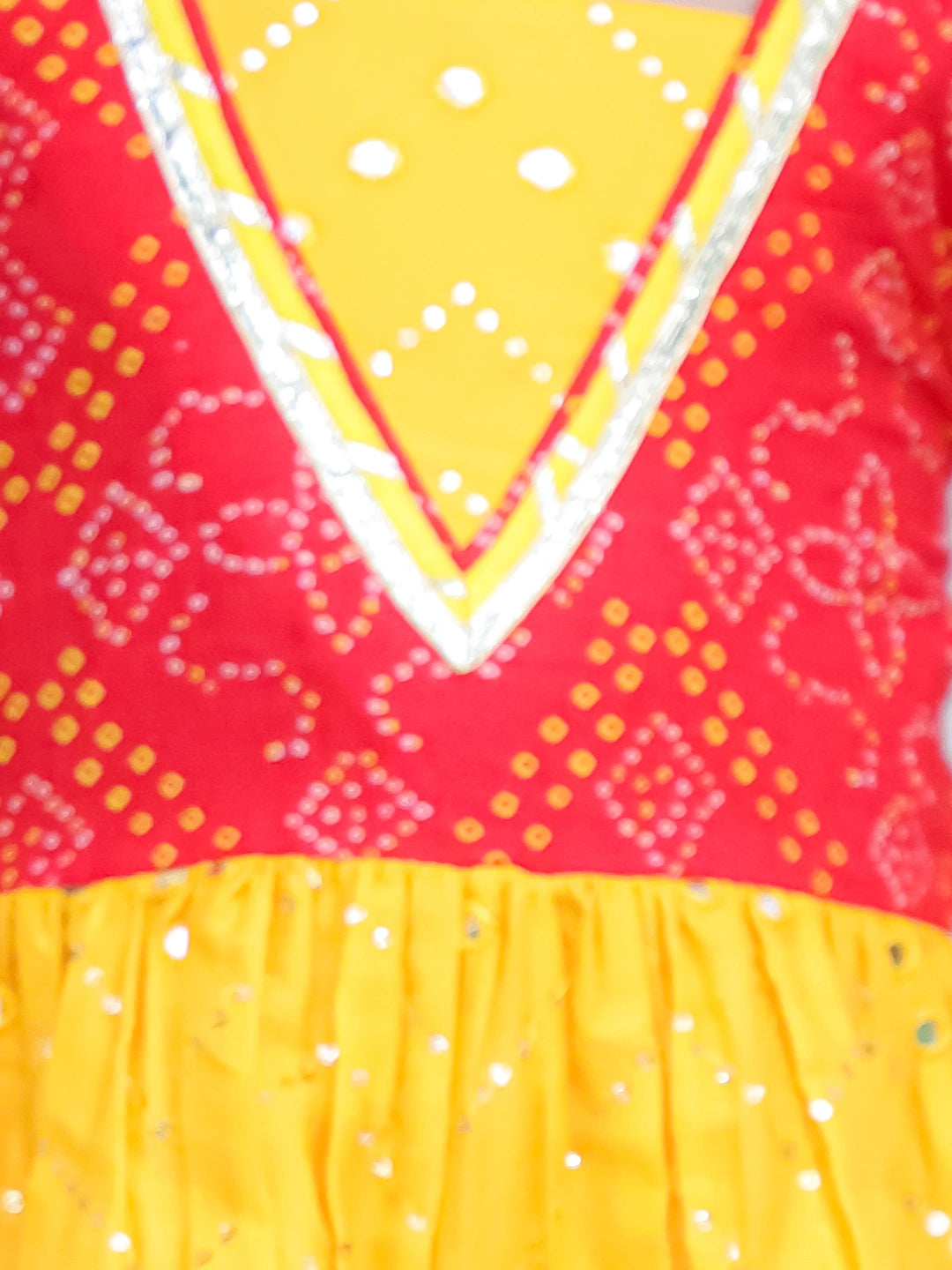 Bownbee Mirror Work Halter Top With Dhoti Set For Girls