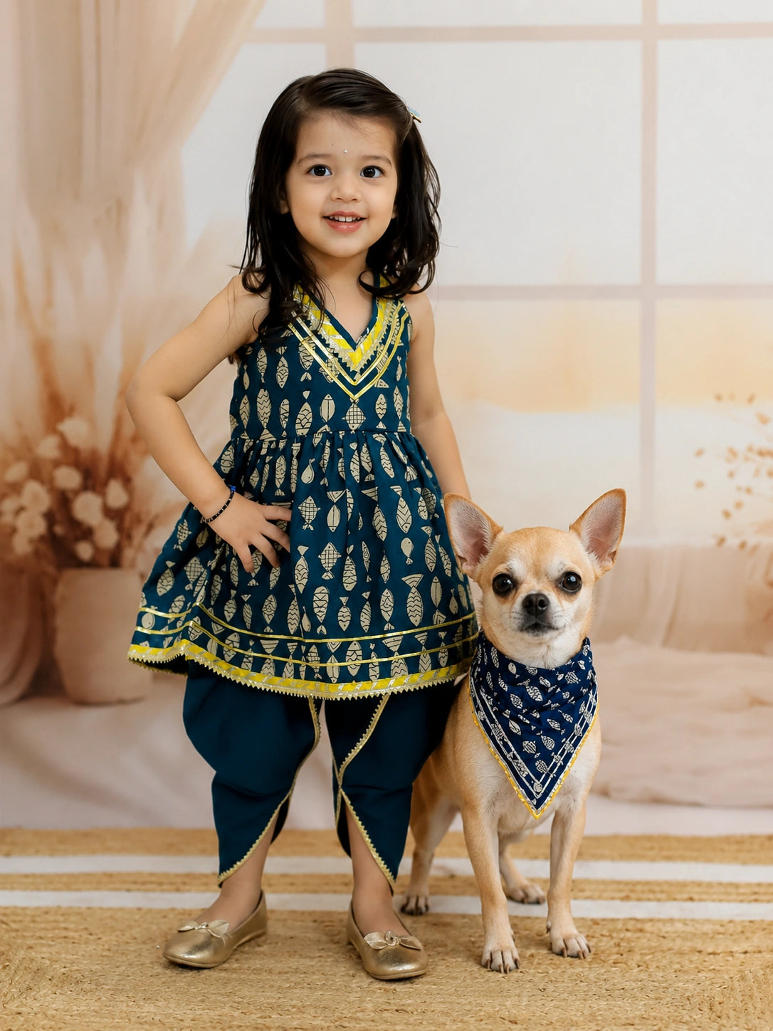 Pure Cotton Pet Bandana for Dogs & Cats