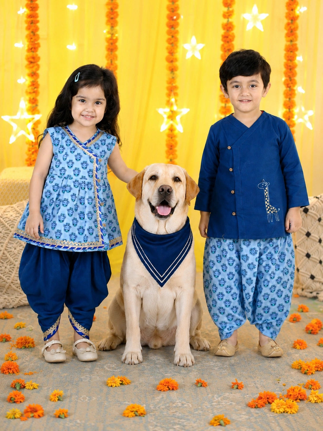 Pure Cotton Pet Bandana for Dogs & Cats