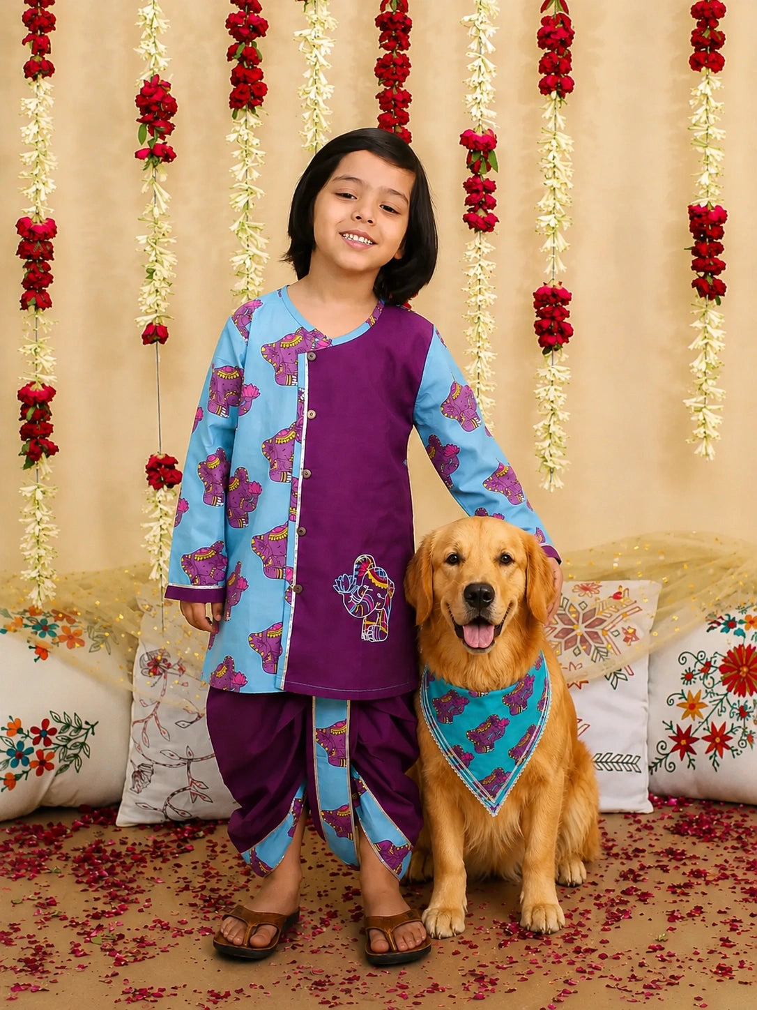 Pure Cotton Pet Bandana for Dogs & Cats