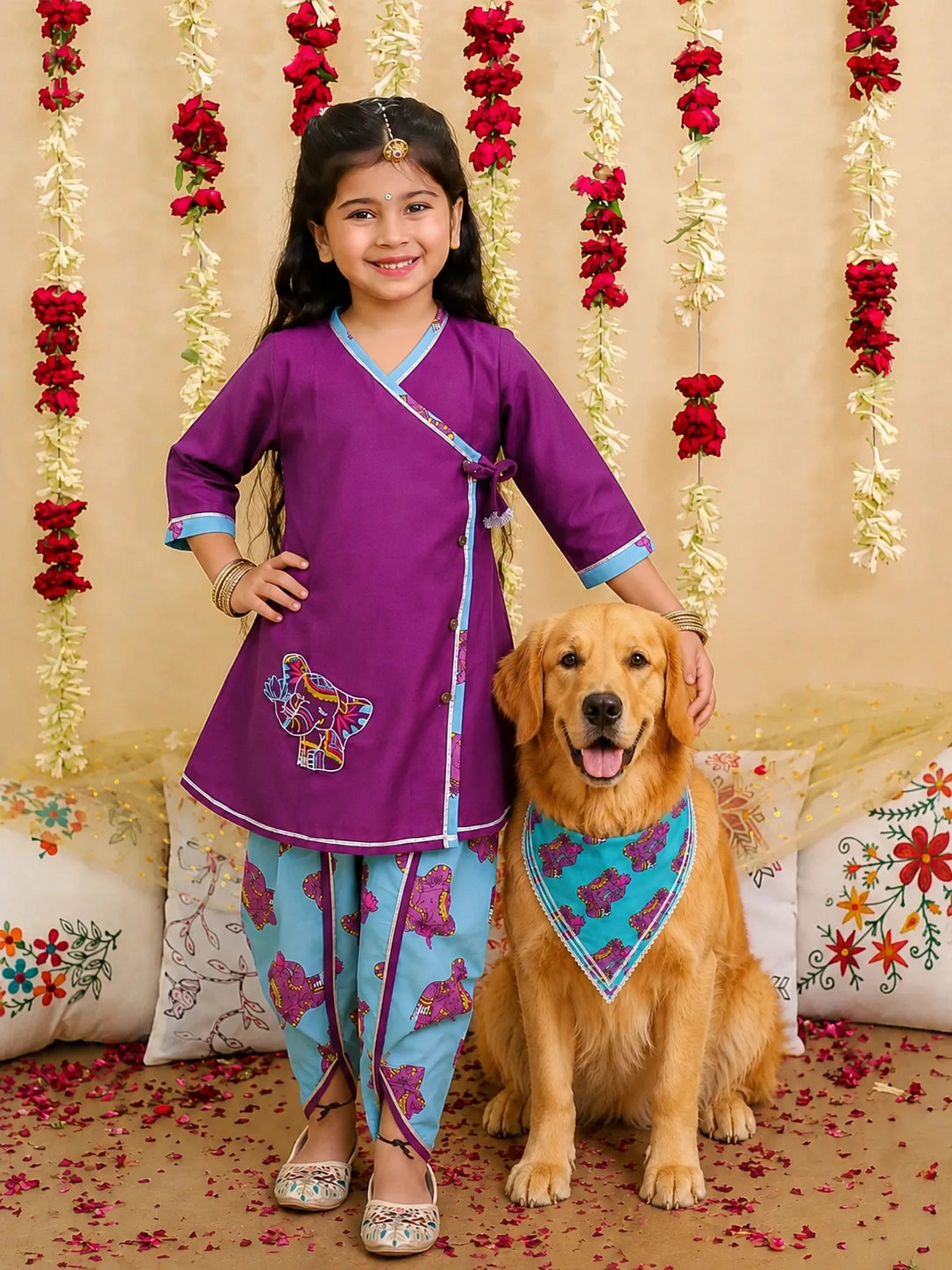 Pure Cotton Pet Bandana for Dogs & Cats