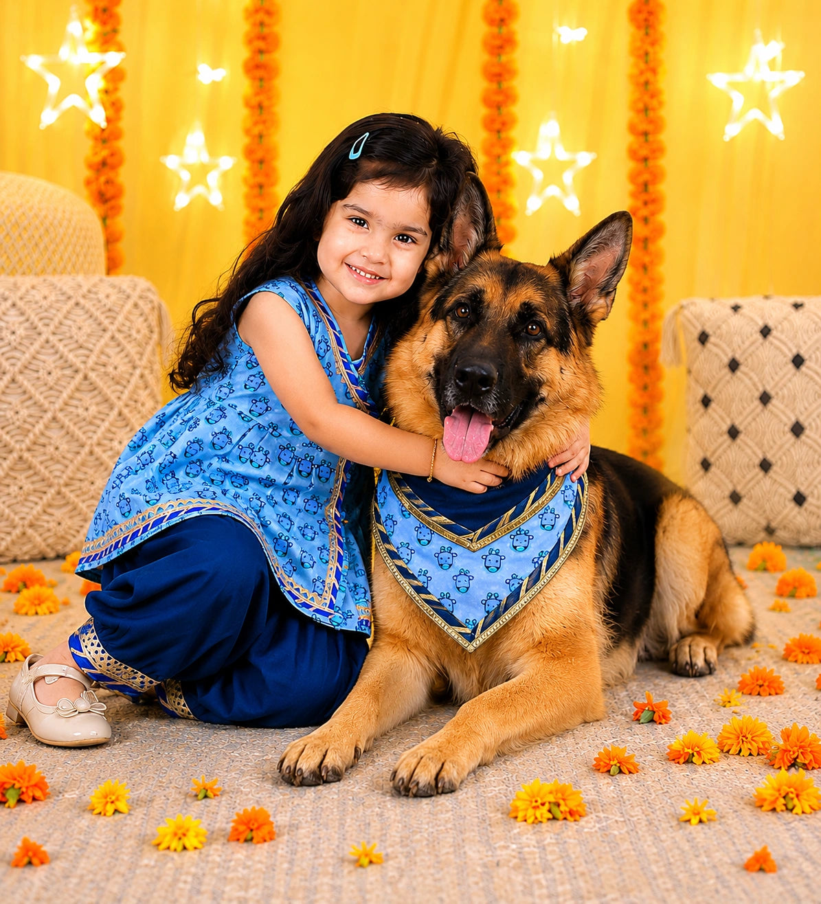 Pure Cotton Pet Bandana for Dogs & Cats