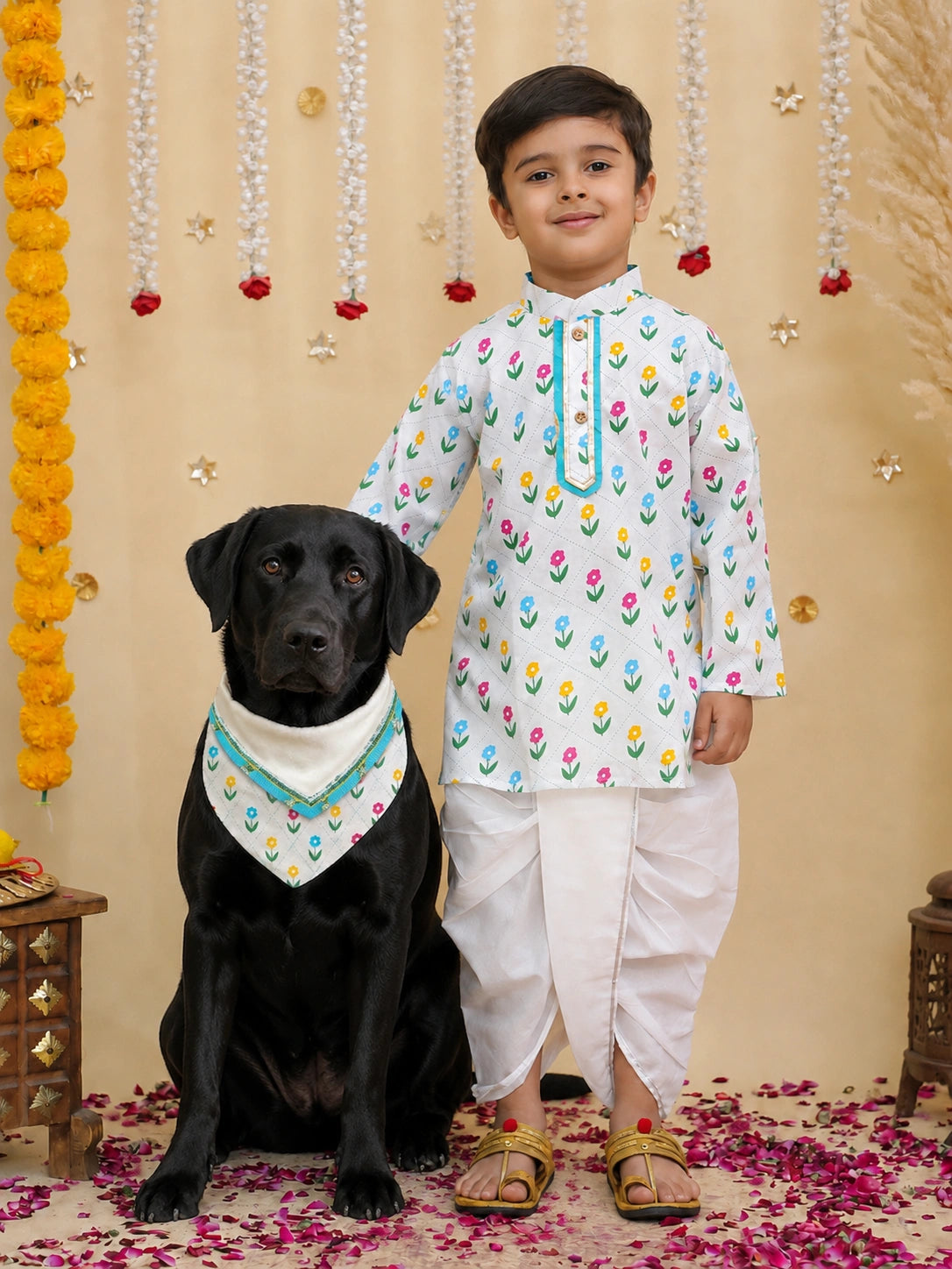 Pure Cotton Pet Bandana for Dogs & Cats
