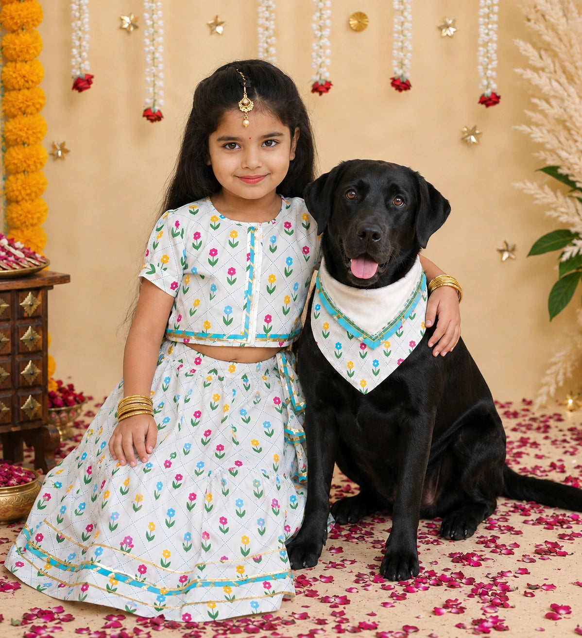 Pure Cotton Pet Bandana for Dogs & Cats