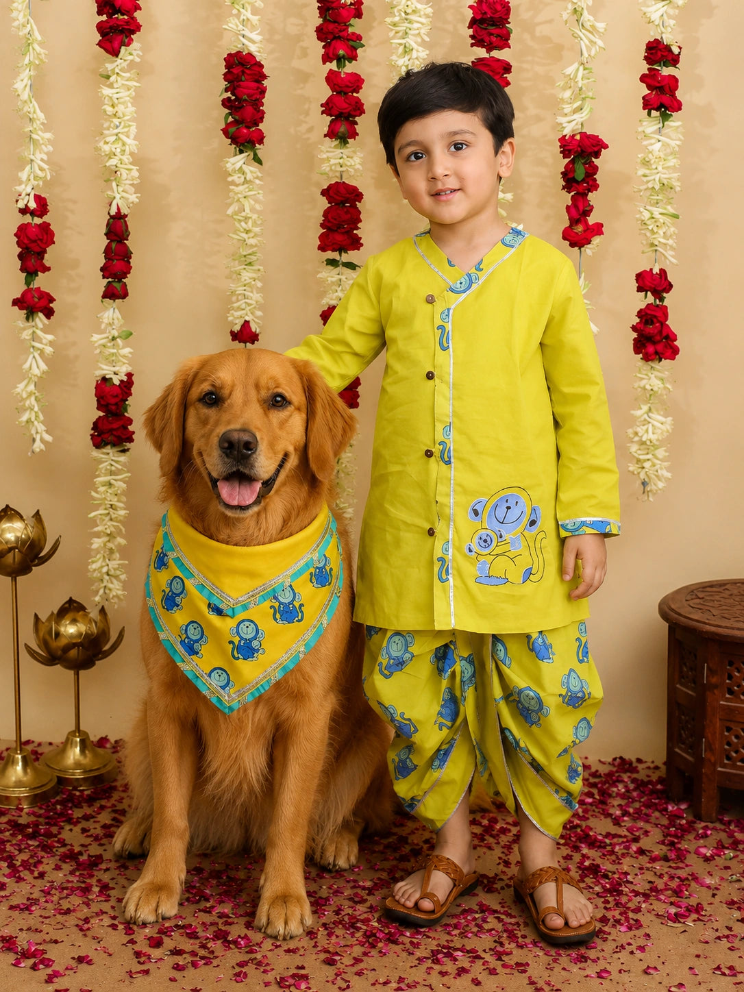 Pure Cotton Pet Bandana for Dogs & Cats