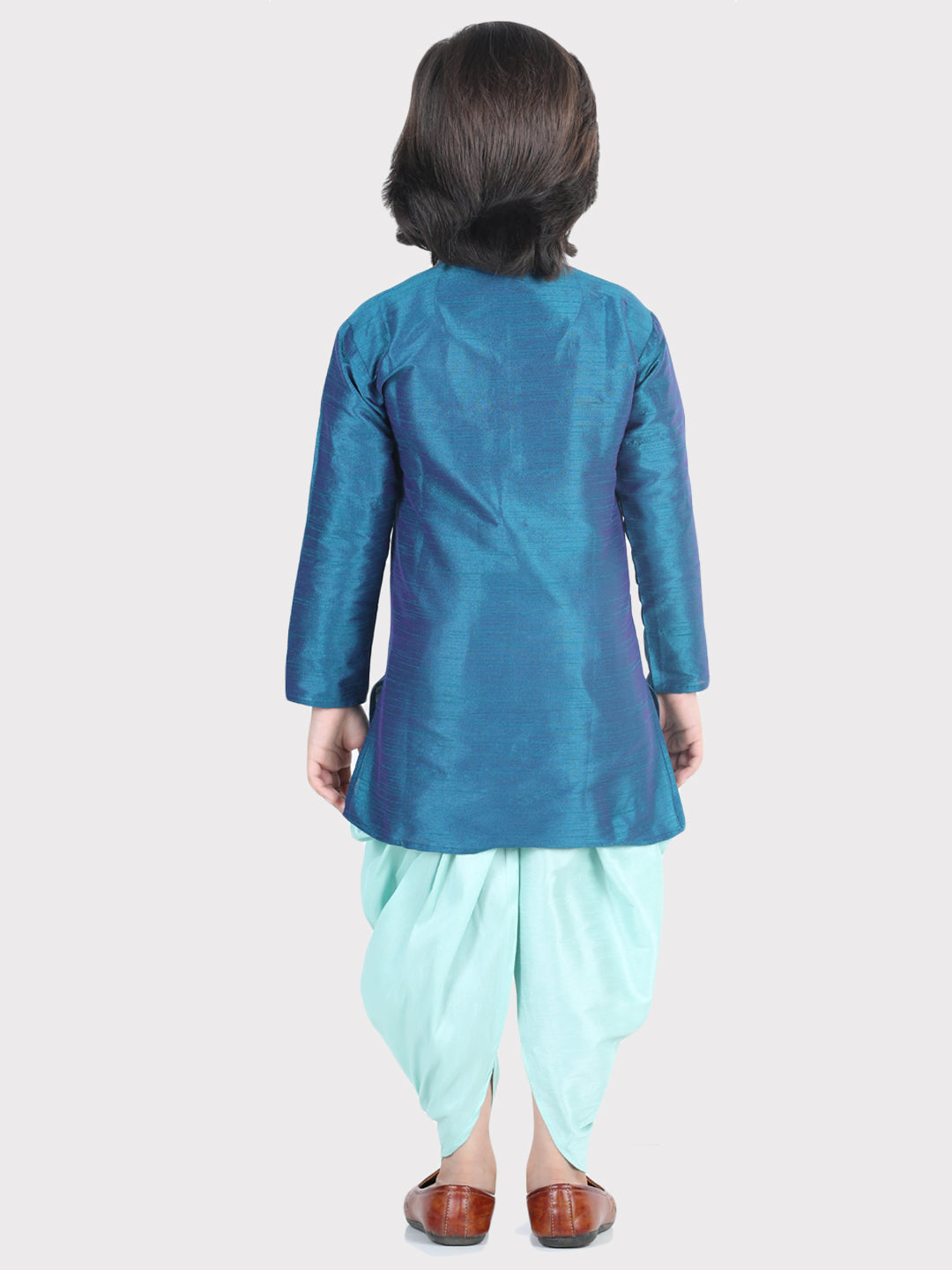 BownBee Full Sleeves Placement Hand Embroidered Kurta With Dhoti Sets