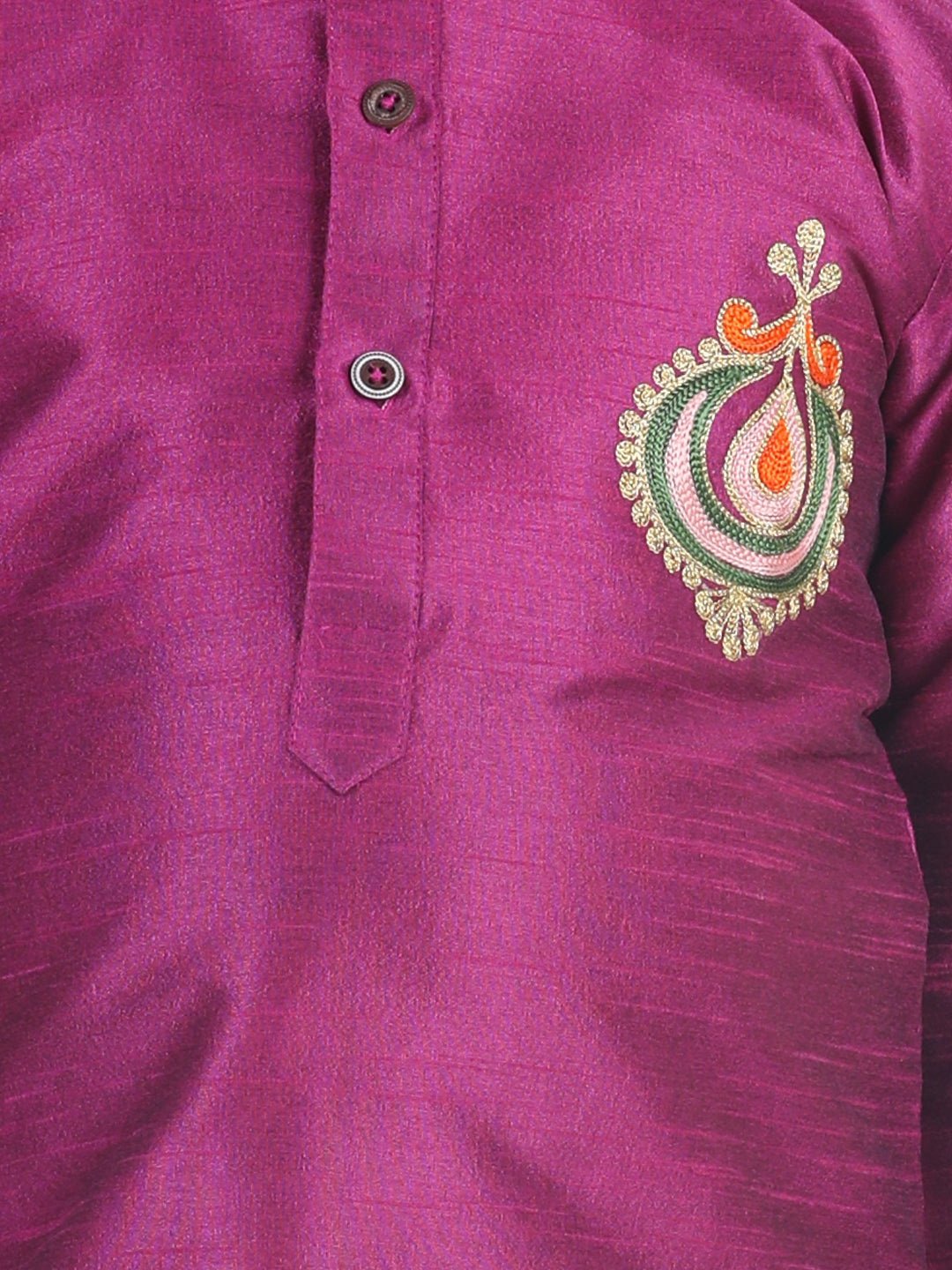 BownBee Full Sleeves Placement Hand Embroidered Kurta With Dhoti Sets
