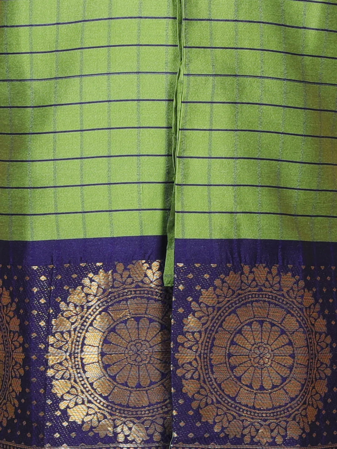 BownBee Boys Ethnic Full Sleeve Silk Border Dhoti Kurta