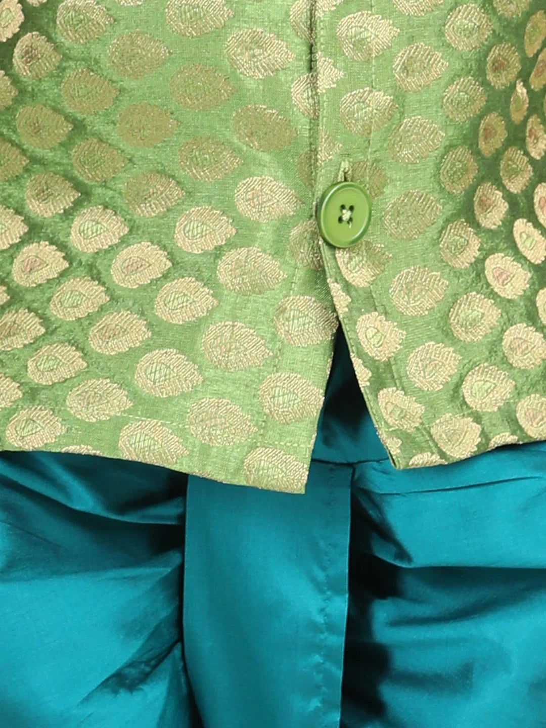 BownBee Full Sleeves Jacquard Detailed Sherwani With Dhoti Sets