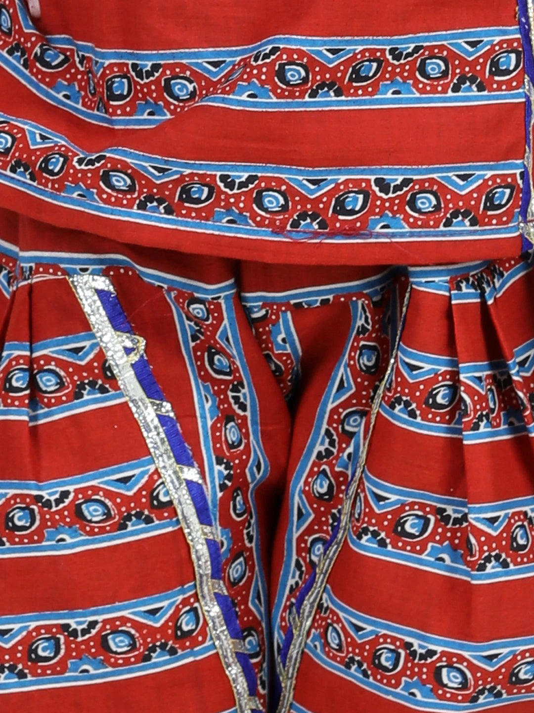BownBee Front Open Pure Cotton Angrakha Top Dhoti for Girls