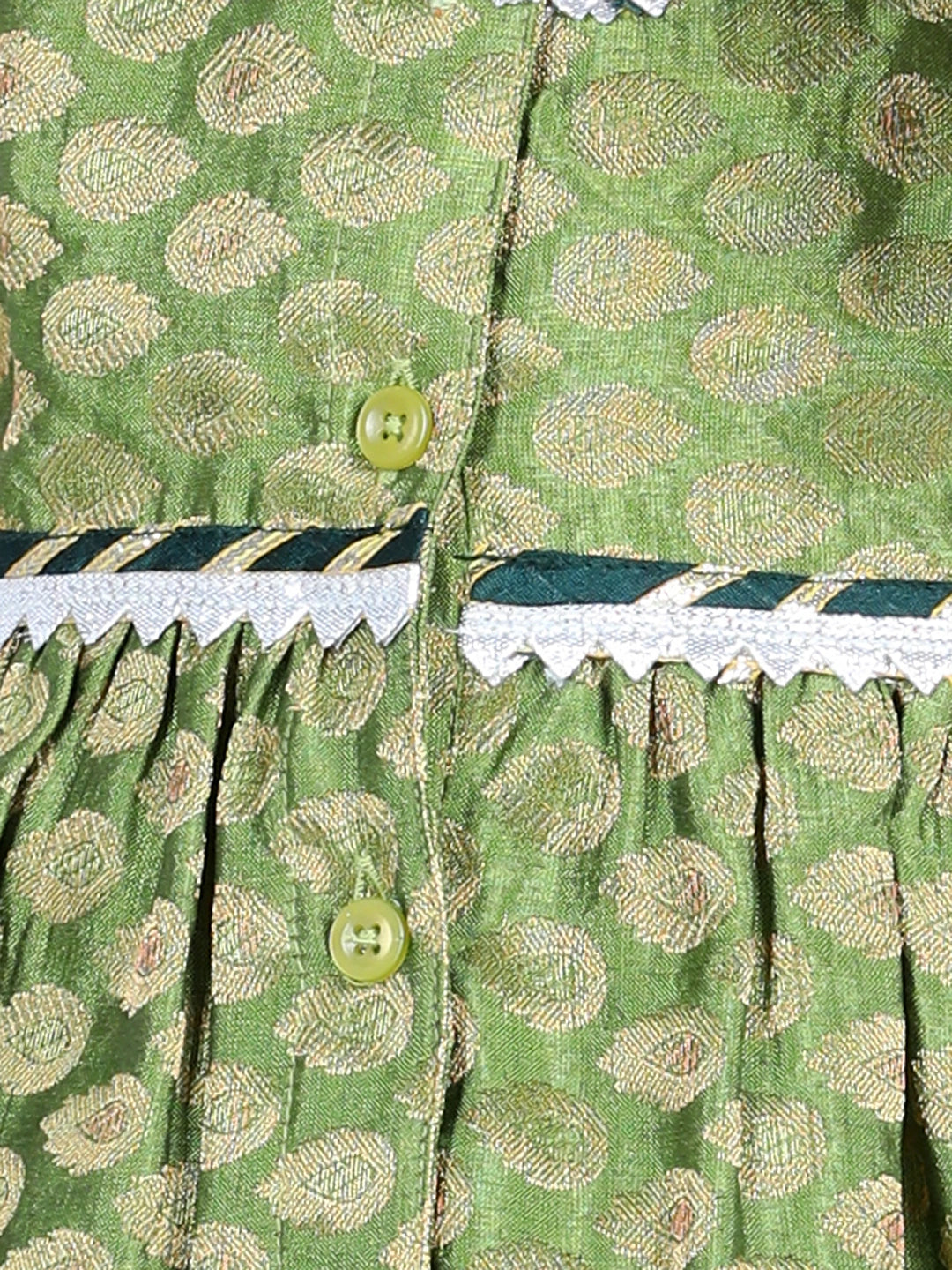 BownBee Sleeveless Jacquard Detailed Fit & Flare Top With Dhoti