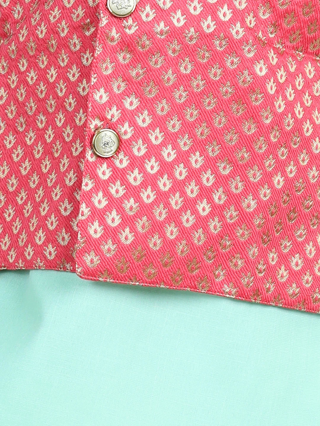 BownBee Attached Jacquard Jacket Kurta Pajama for Boys