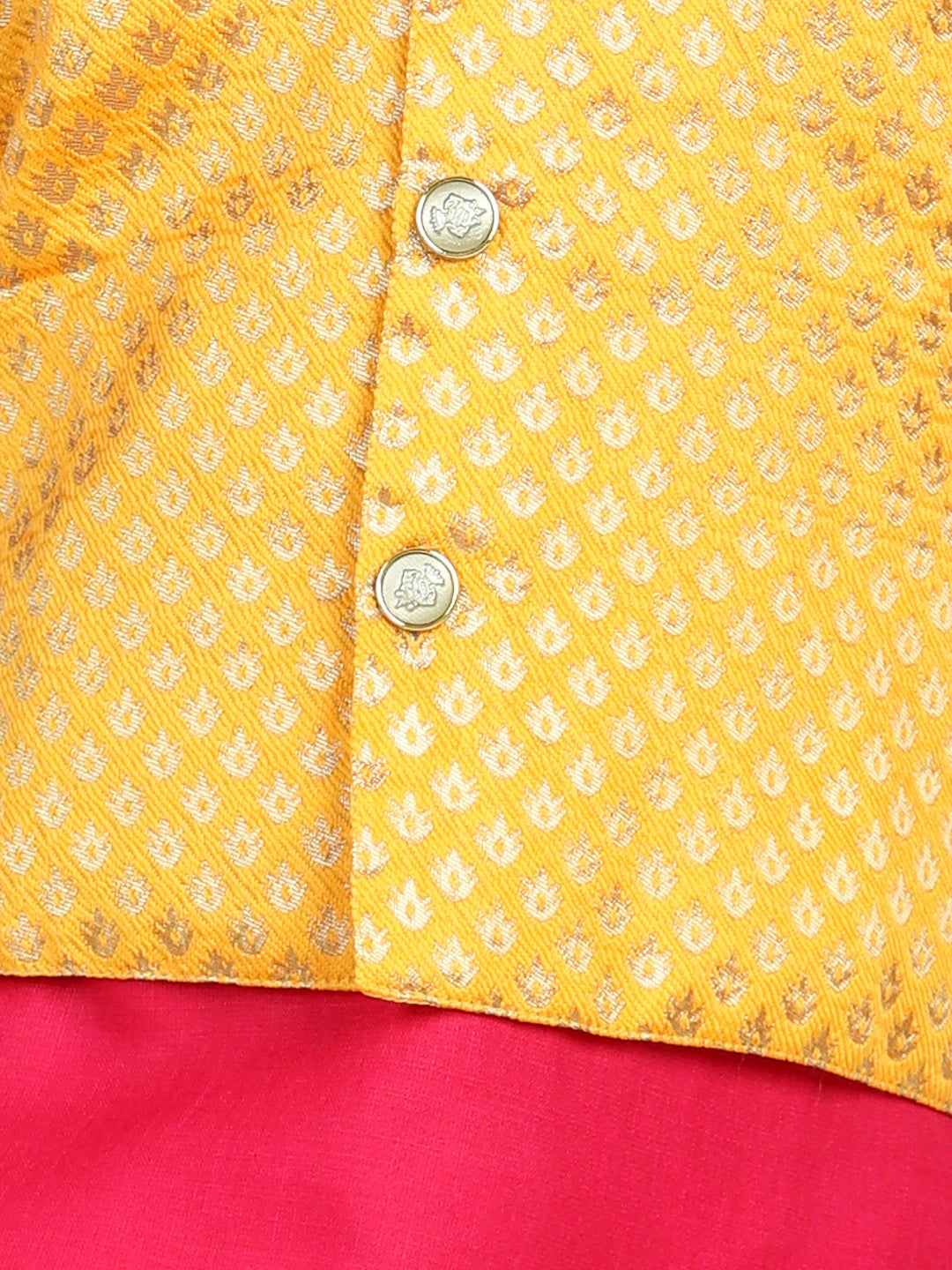 BownBee Attached Jacquard Jacket Kurta Pajama for Boys