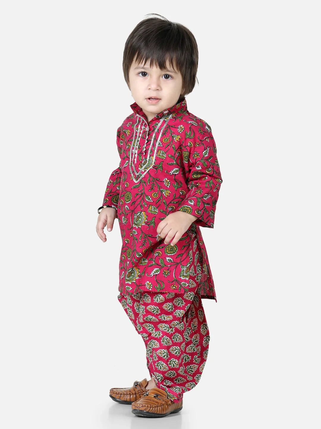 BownBee Pure Cotton Full Sleeve Dhoti Kurta for Boys