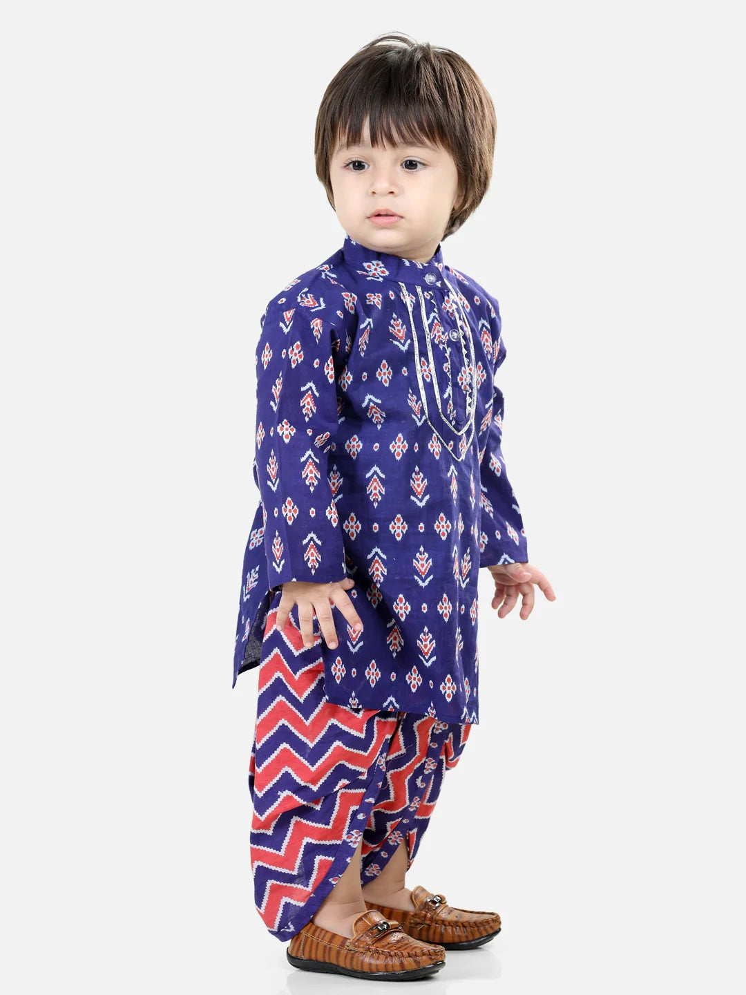 BownBee Pure Cotton Full Sleeve Dhoti Kurta for Boys