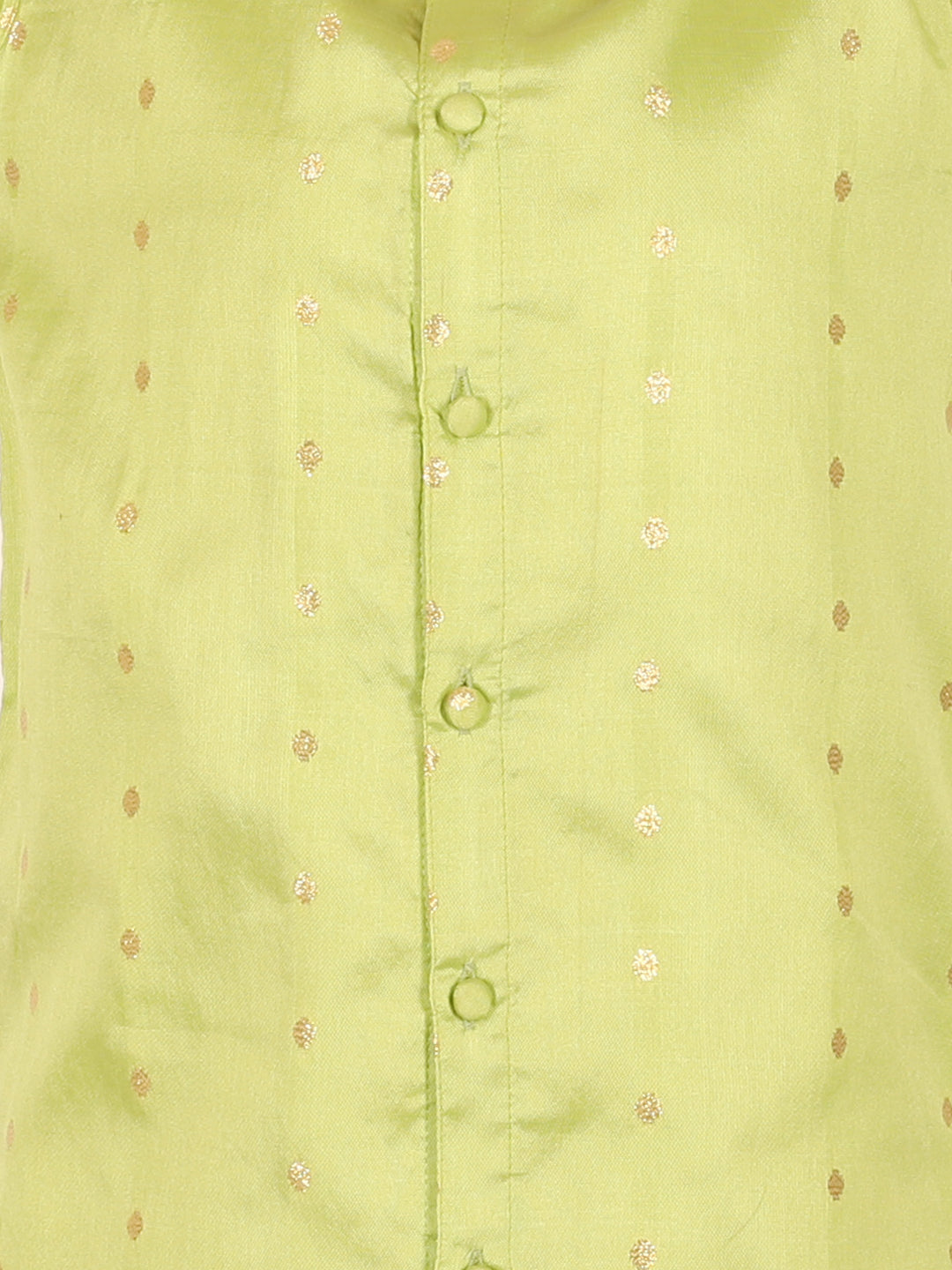 BownBee Sibling Set Full Sleeve Festive Dhoti Kurta for Boys- Green Puff Sleeve Top Lehenga with Dupatta for Girls- Pink
