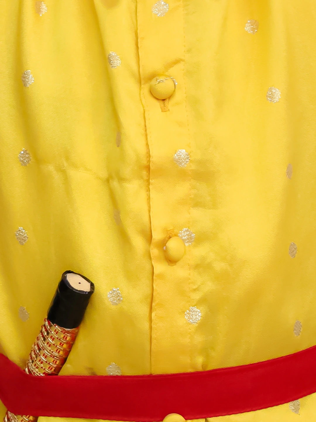 BownBee Festive Full Sleeves  Dhoti Kurta Set For Boys -Yellow