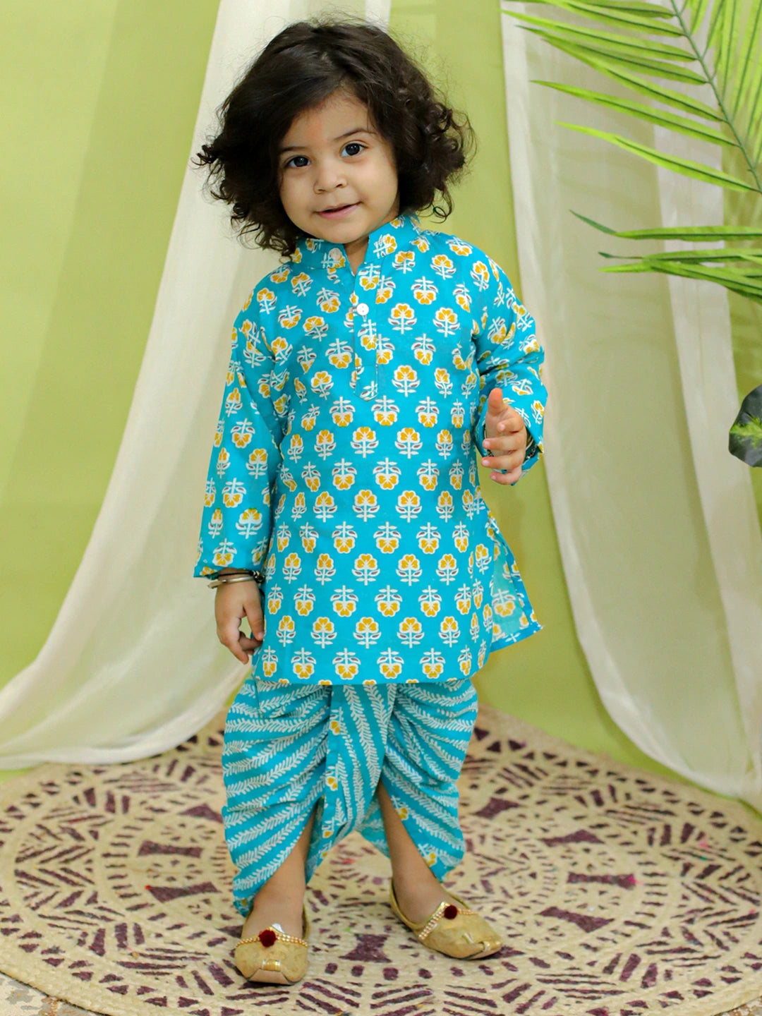 Bownbee Boys Pure Cotton Dhoti Kurta For Infants