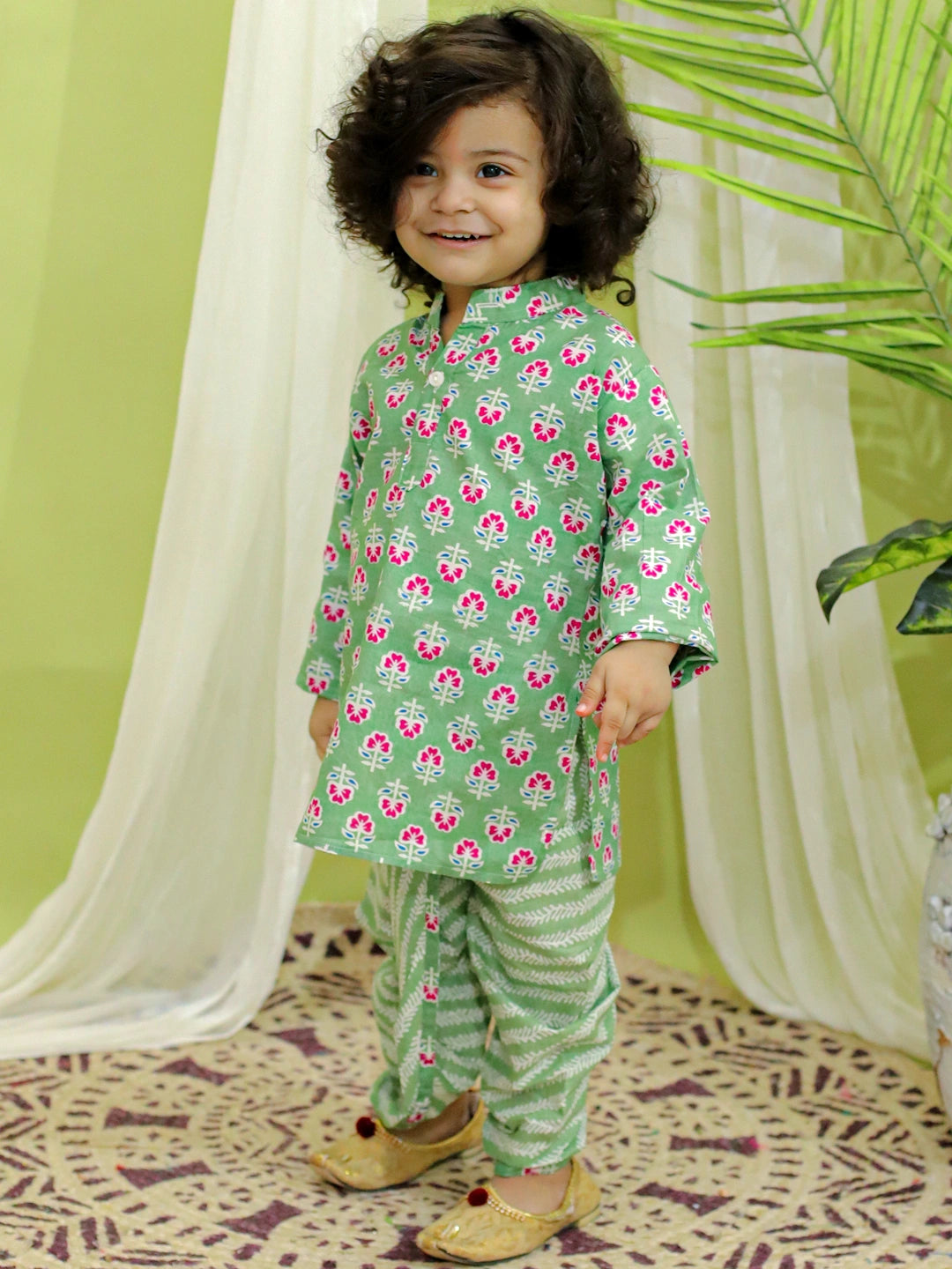Bownbee Boys Pure Cotton Dhoti Kurta For Infants