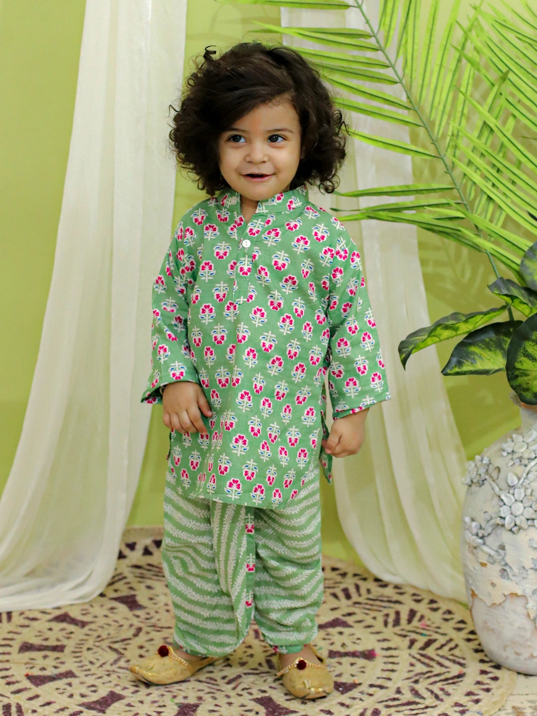 Bownbee Boys Pure Cotton Dhoti Kurta For Infants