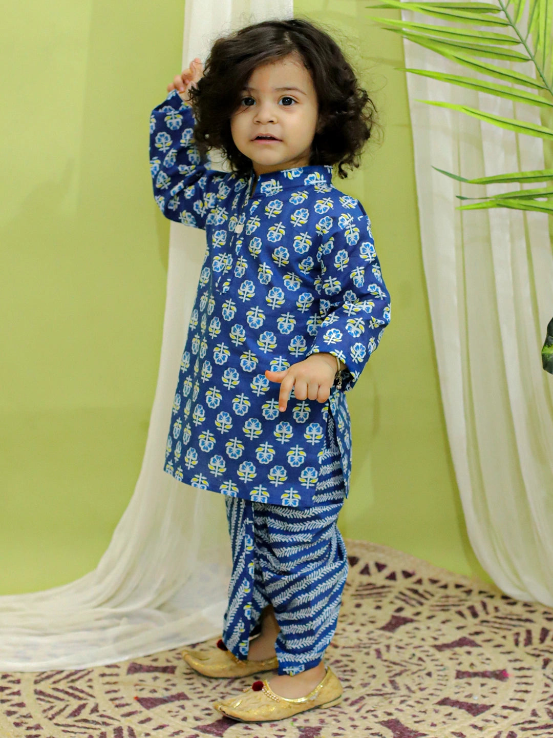 Bownbee Boys Pure Cotton Dhoti Kurta For Infants