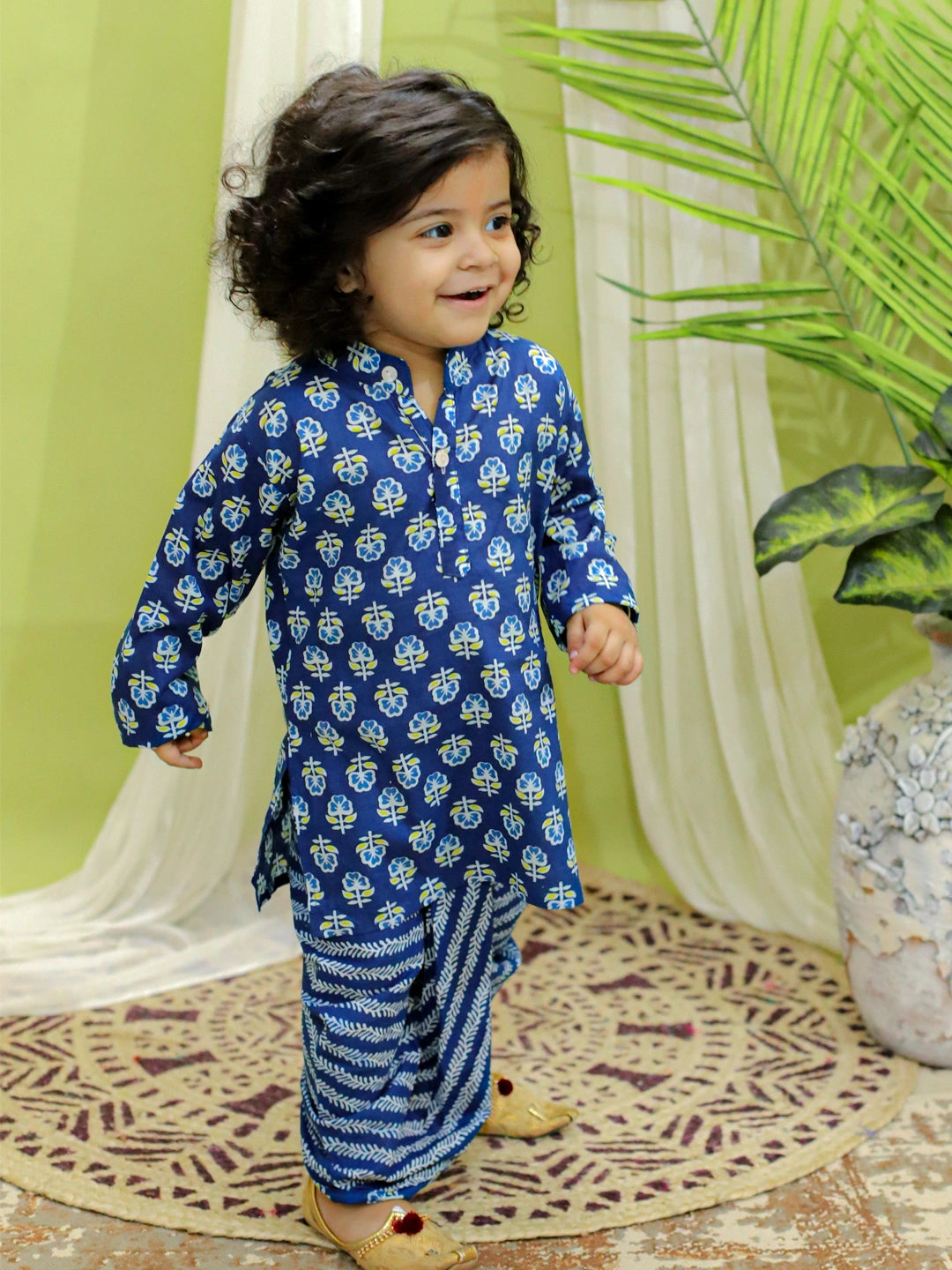 Bownbee Boys Pure Cotton Dhoti Kurta For Infants