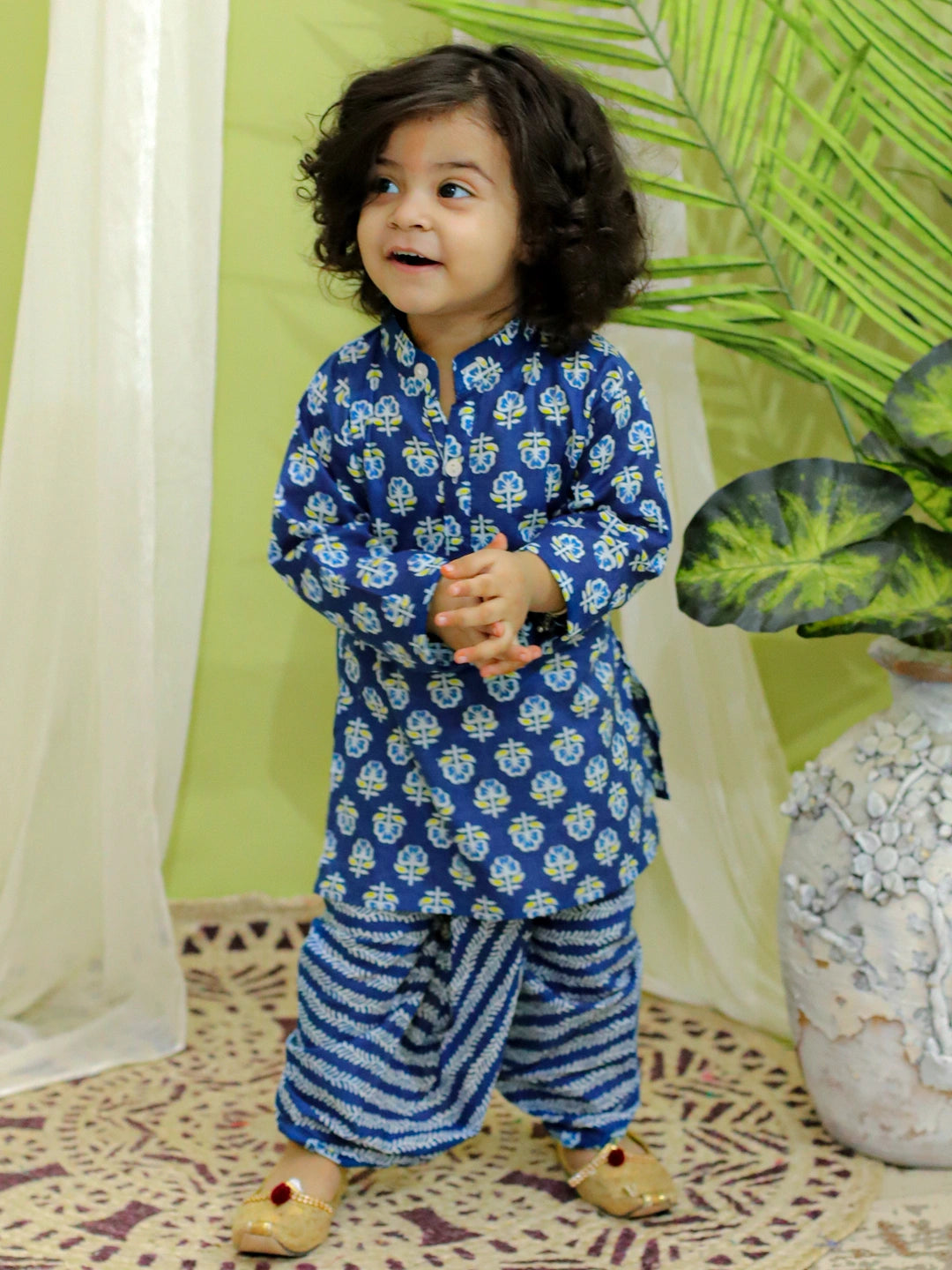 Bownbee Boys Pure Cotton Dhoti Kurta For Infants