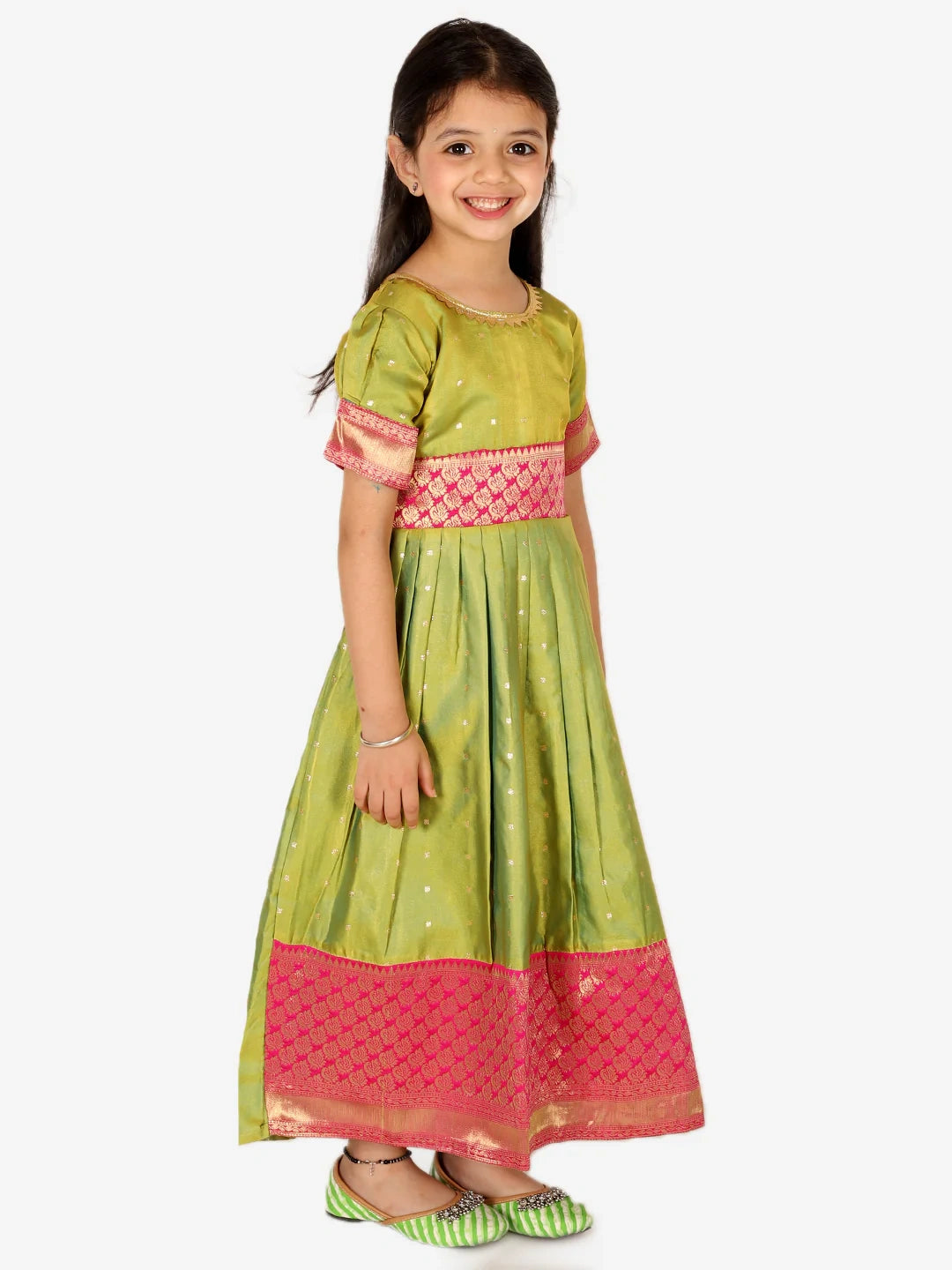 BownBee Silk Booti Party Dress Gown for Girls