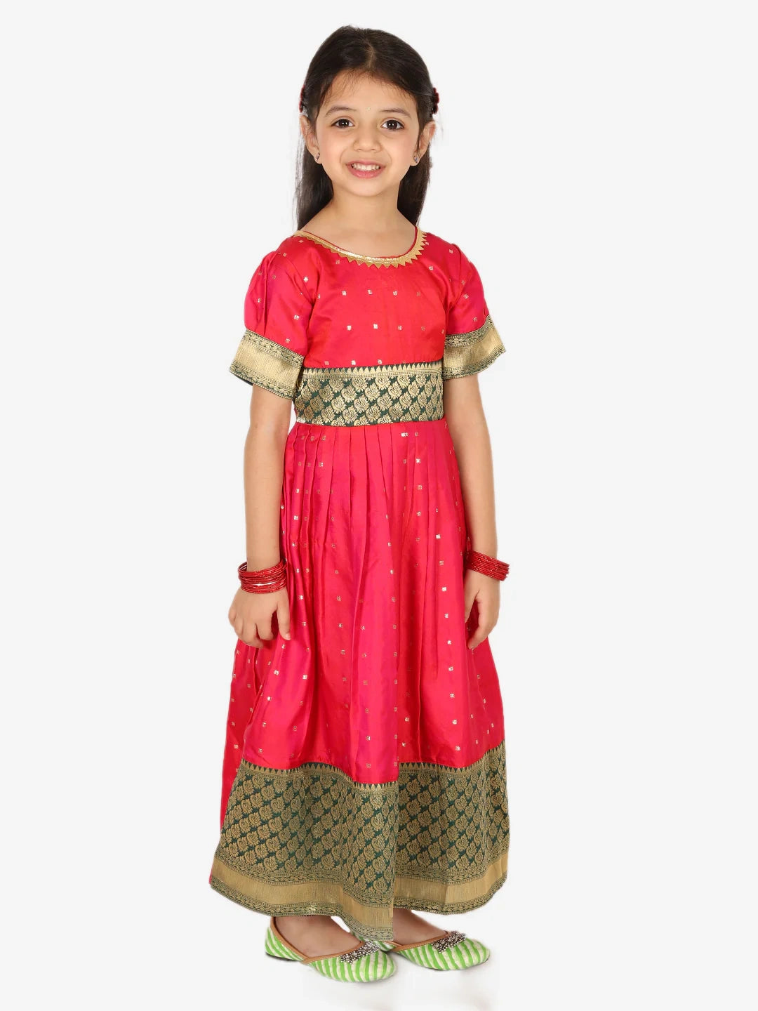 BownBee Silk Booti Party Dress Gown for Girls