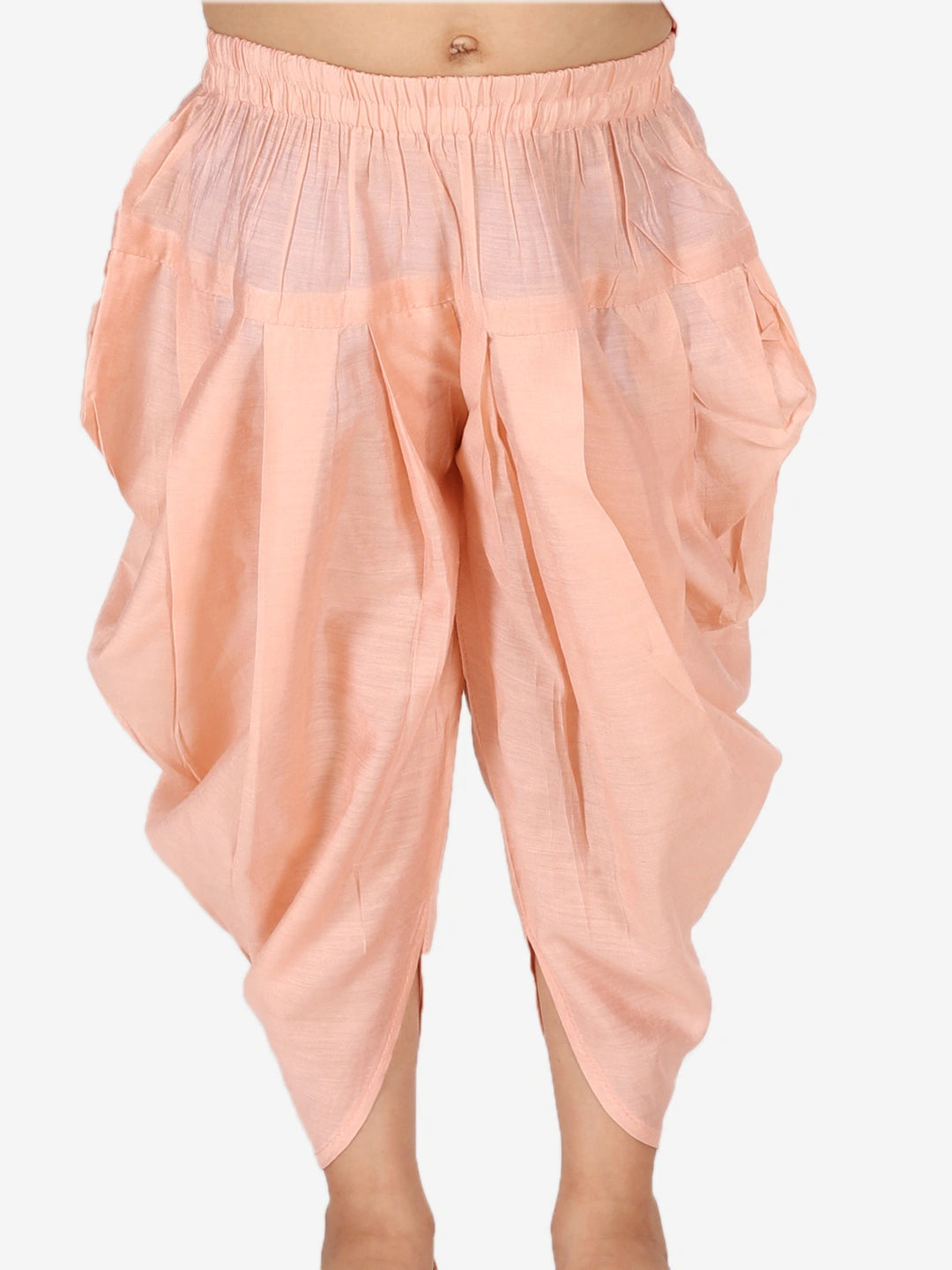 BownBee Chanderi Silk One Shoulder Peplum with Dhoti