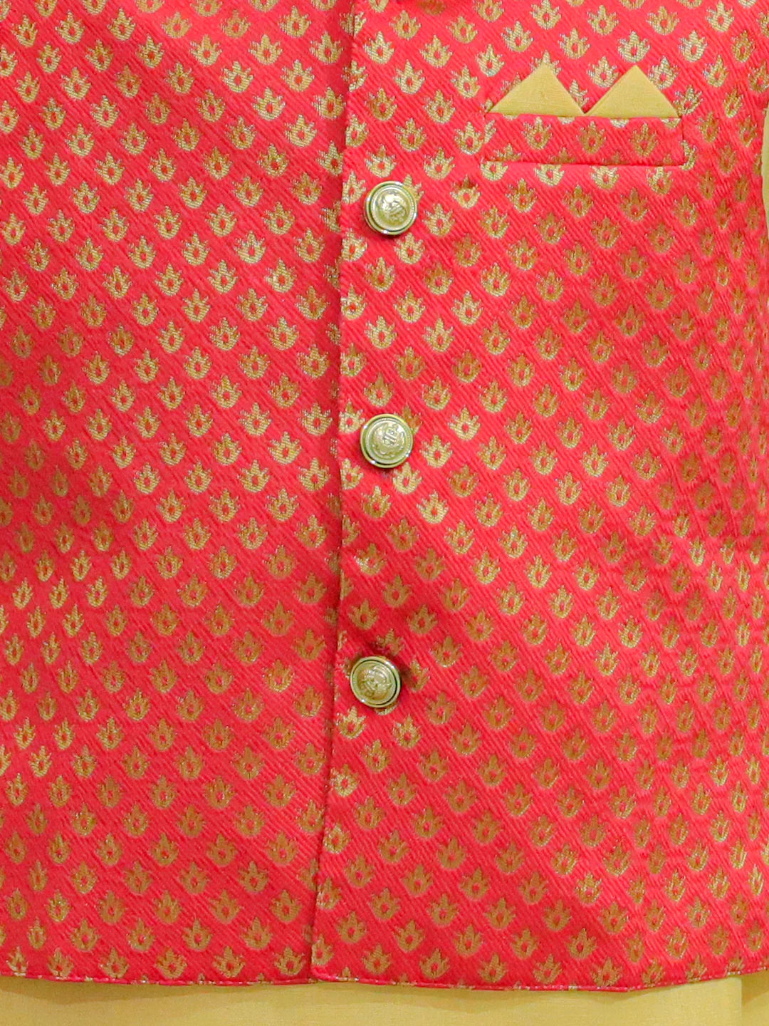 BownBee Jacquard Jacket with Cotton Kurta Pajama for Boys