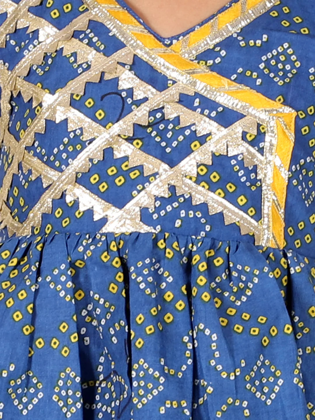 BownBee Girls Pure Cotton Frill Lehenga Choli