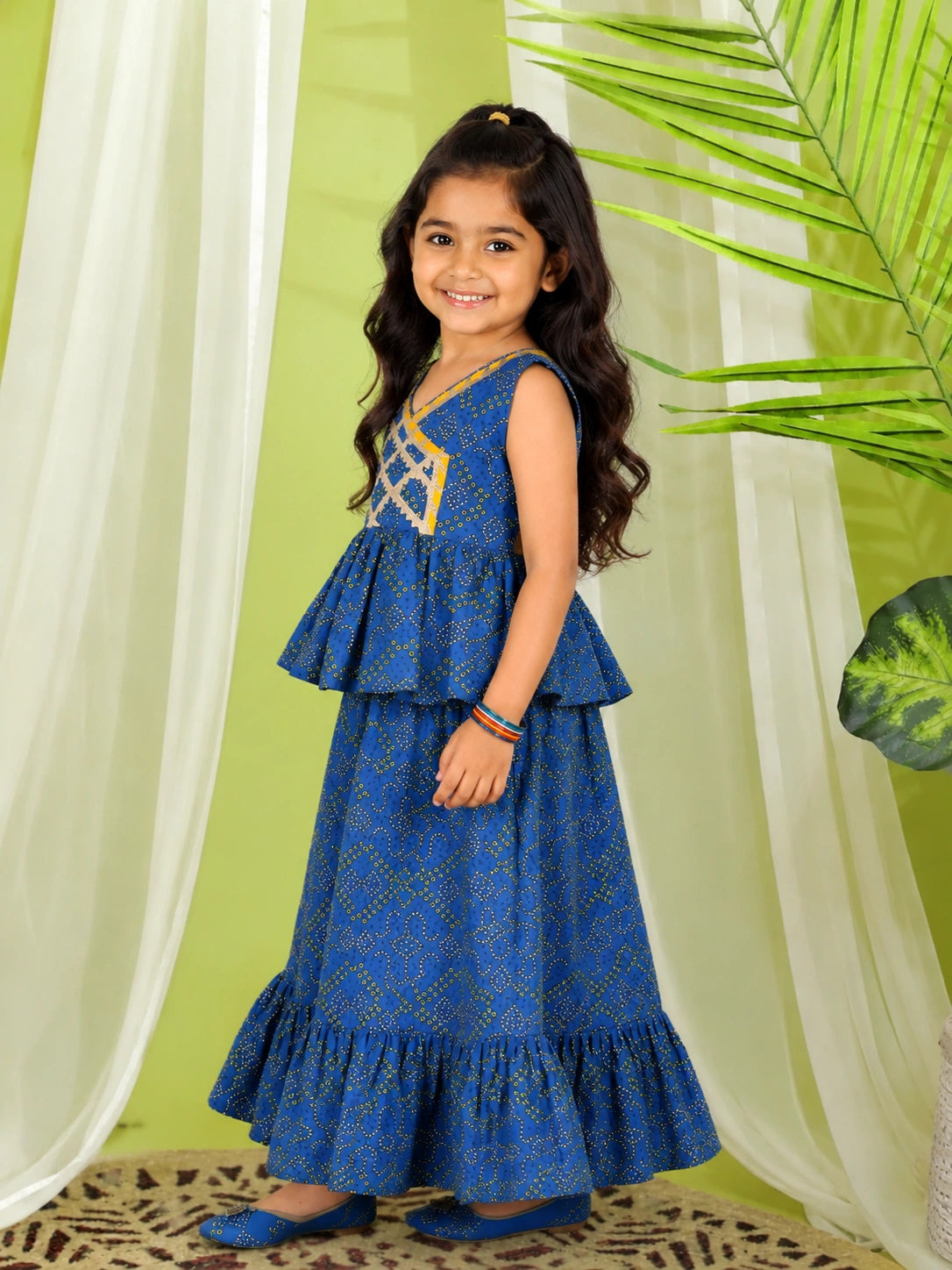 BownBee Pure Cotton Frill Lehenga Choli for Girls