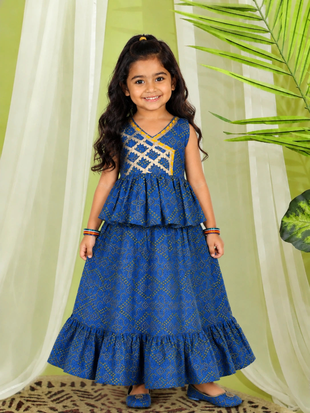 BownBee Pure Cotton Frill Lehenga Choli for Girls