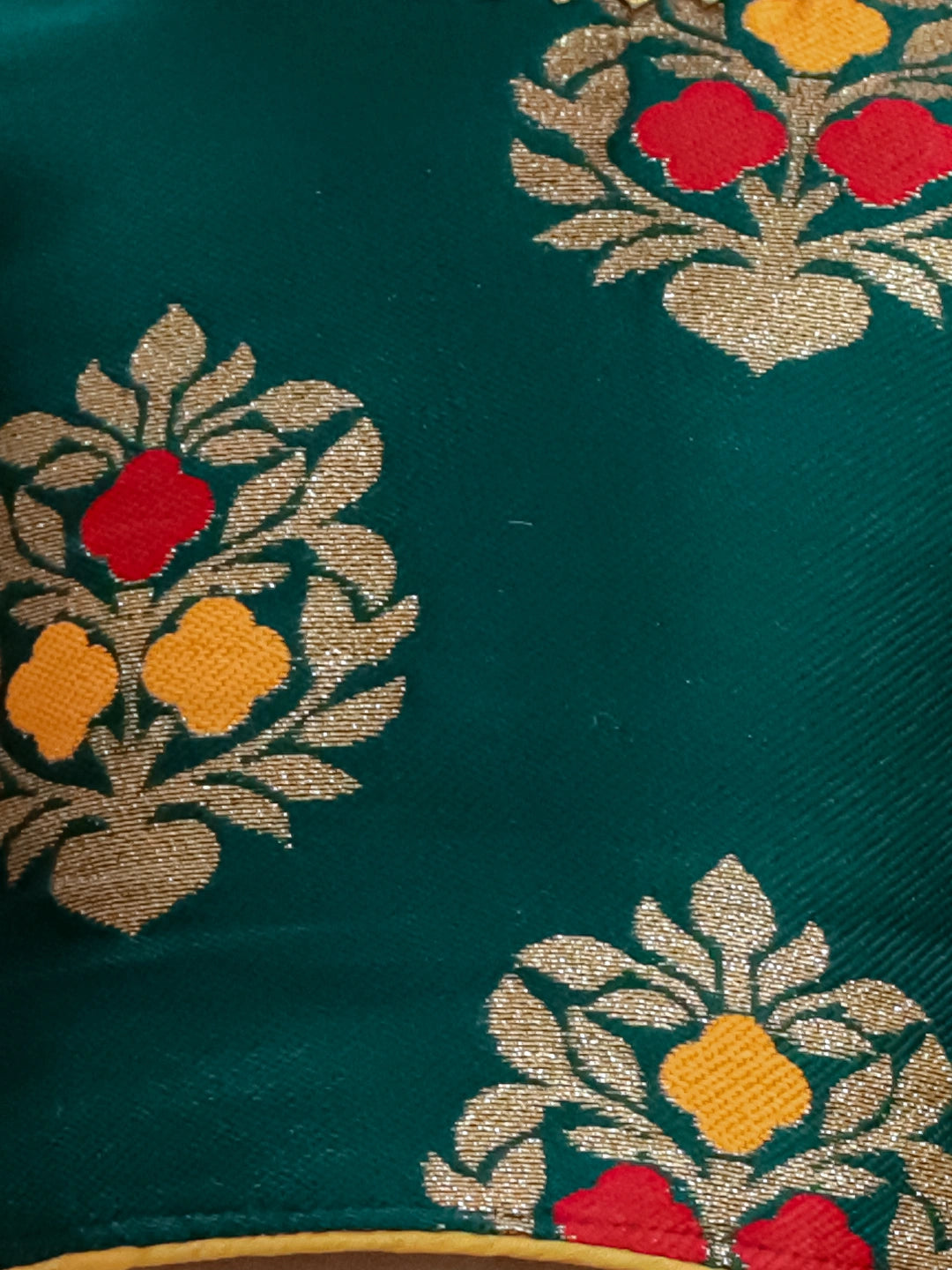 BownBee Jacquard Flared Sleeve Top with Silk Lehenga with Dupatta For Girls