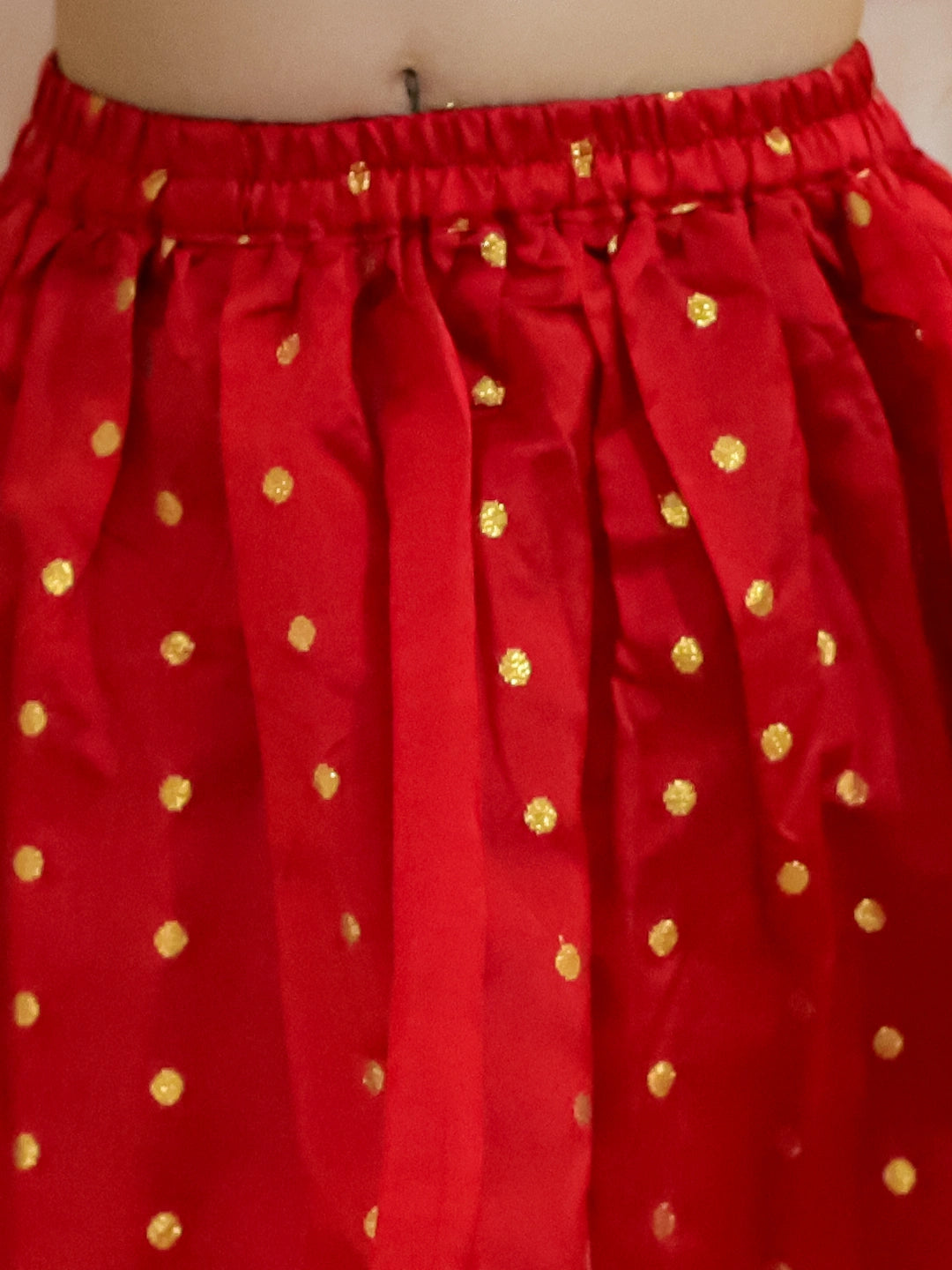 BownBee Jacquard Flared Sleeve Top with Silk Lehenga with Dupatta For Girls