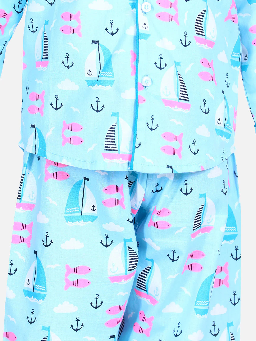 BownBee Full Sleeve Printed Boys Night Suit