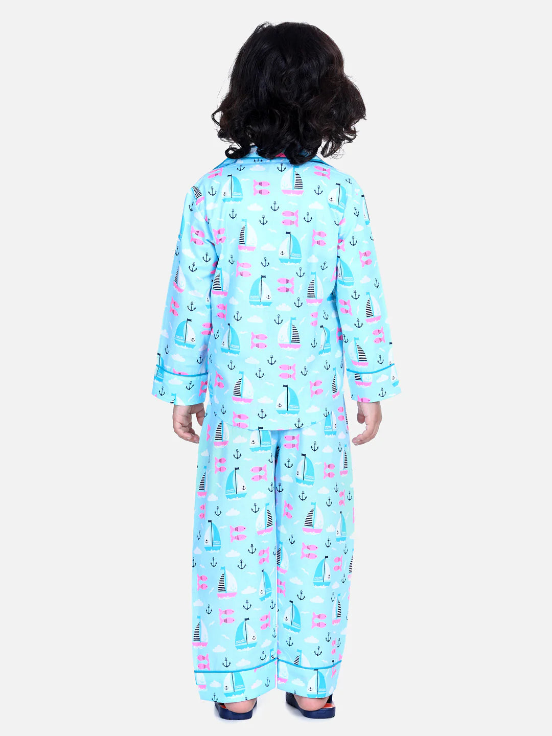 BownBee Full Sleeve Printed Boys Night Suit