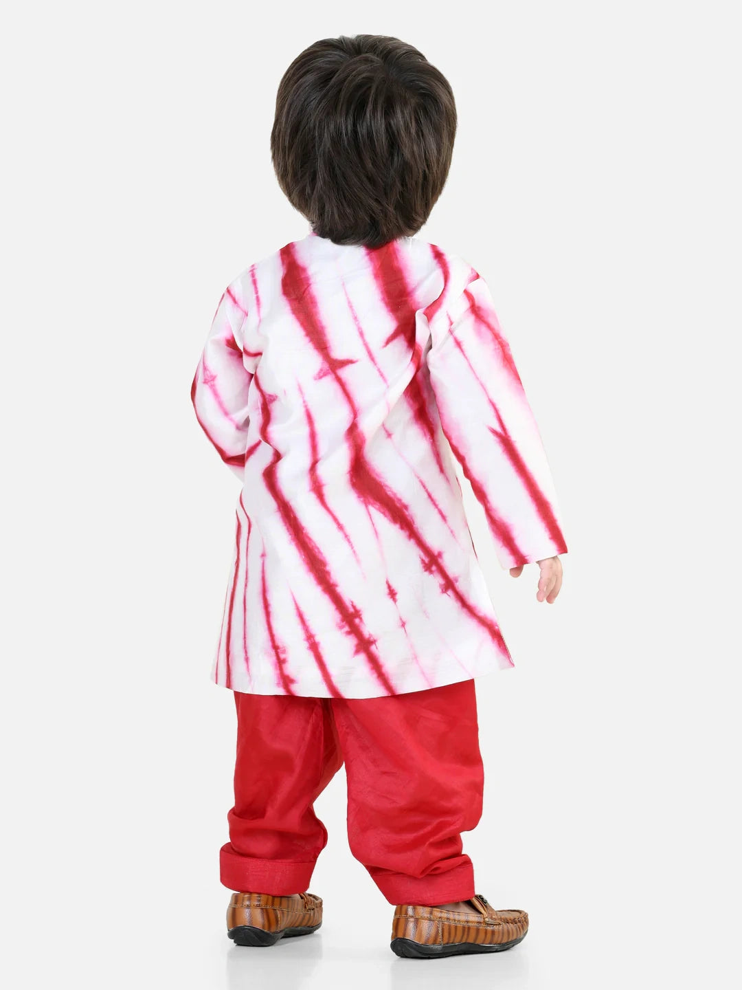 BownBee Hand Dyed Chanderi Silk Sherwani Salwar For Boys