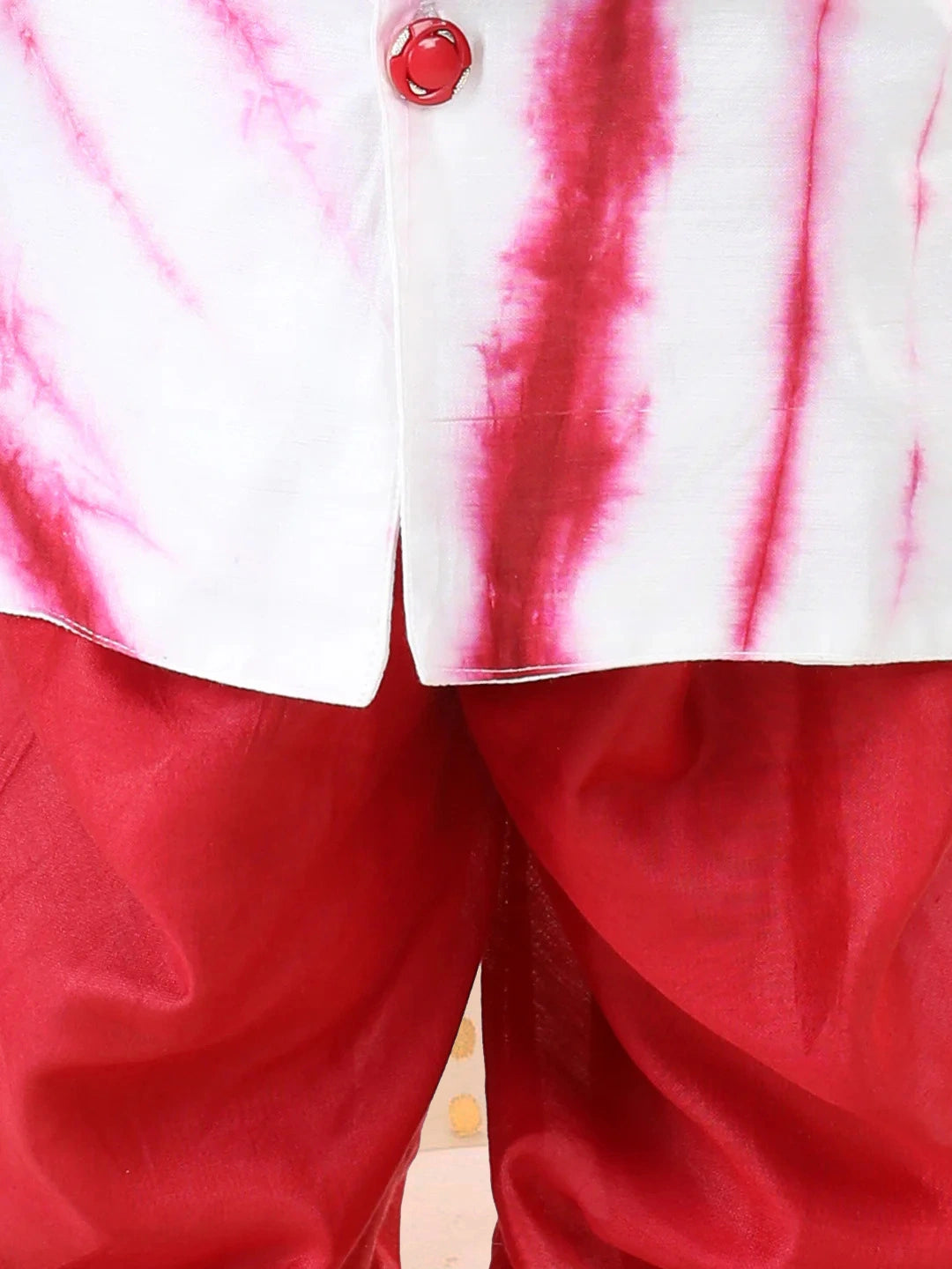 BownBee Hand Dyed Chanderi Silk Sherwani Salwar For Boys