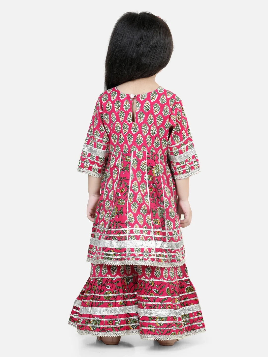 BownBee Pure Cotton Printed Kurta Sharara  for Girls